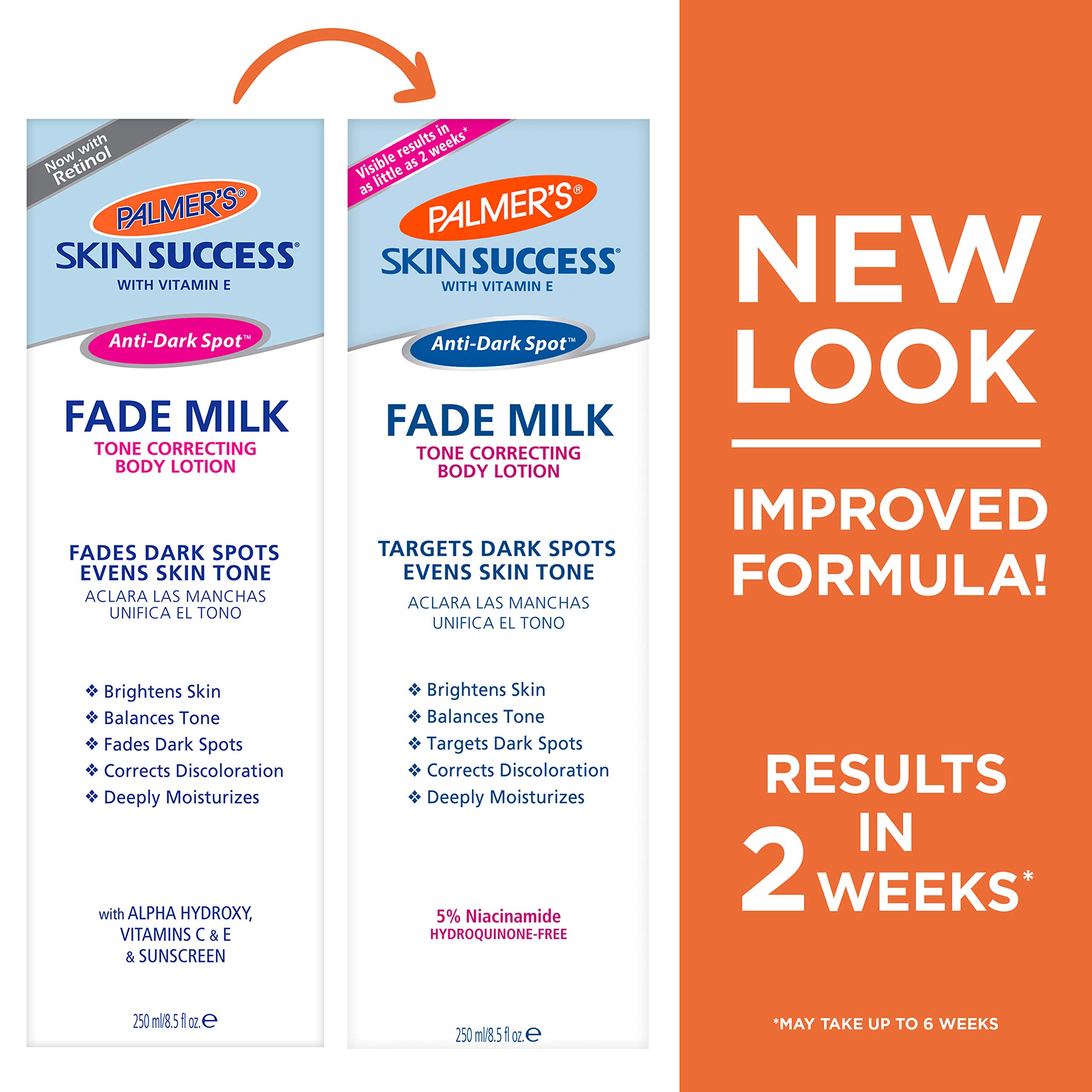 Palmer's Skin Success Anti-Dark Spot Fade Milk Body Lotion - 8.5 oz | Brightening Moisturizer for Even Skin Tone | Perfect for Daily Use & Nighttime Skincare Routine
