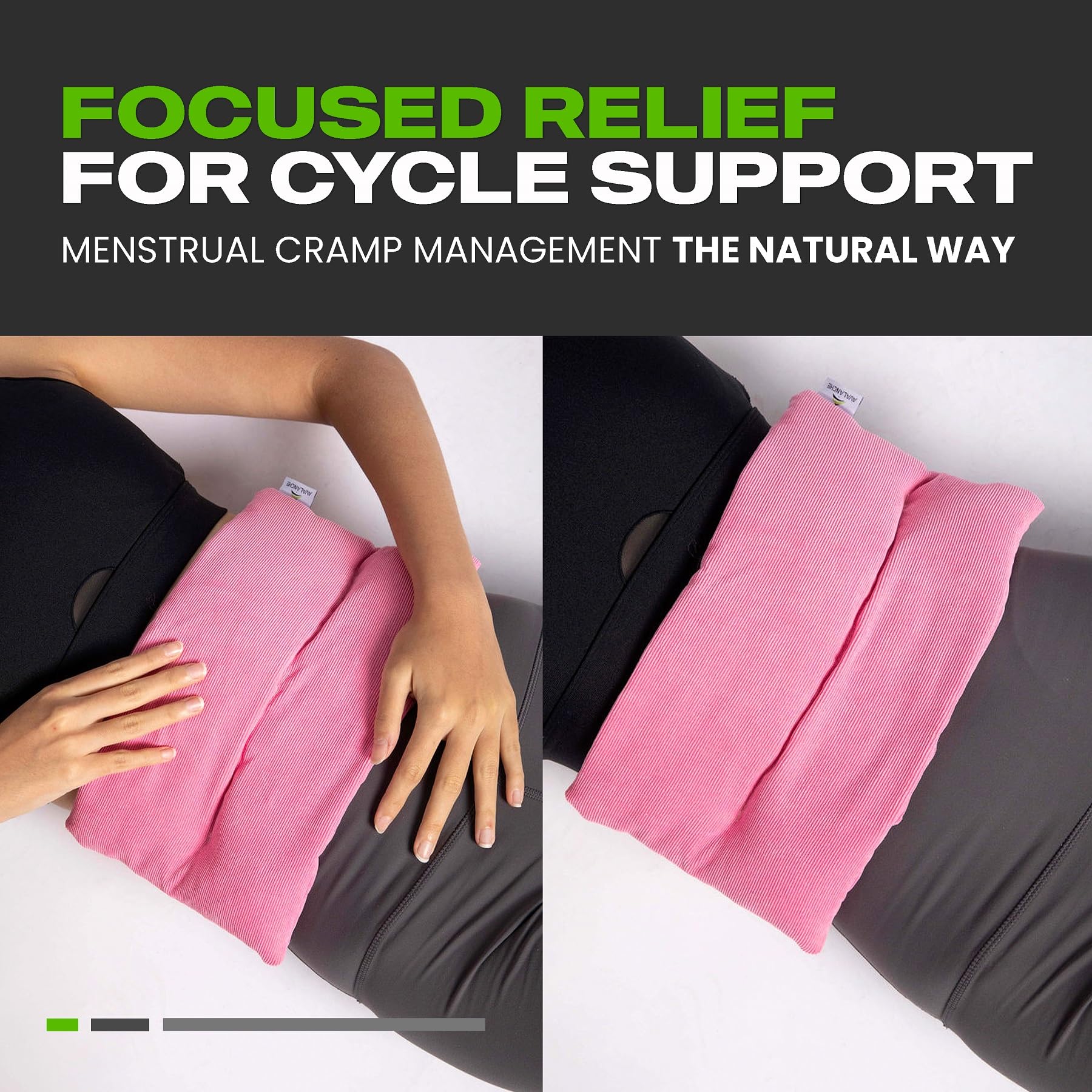 AVALANCHE Athletic Hot & Cold Therapy Pads for Muscle Recovery - Microwaveable Heating Pad for Neck, Back & Shoulder Pain Relief - Reusable Cooling Gel Pack for Injuries & Soreness (Pink) - Perfect for Post-Workout, Arthritis & Chronic Pain Relief