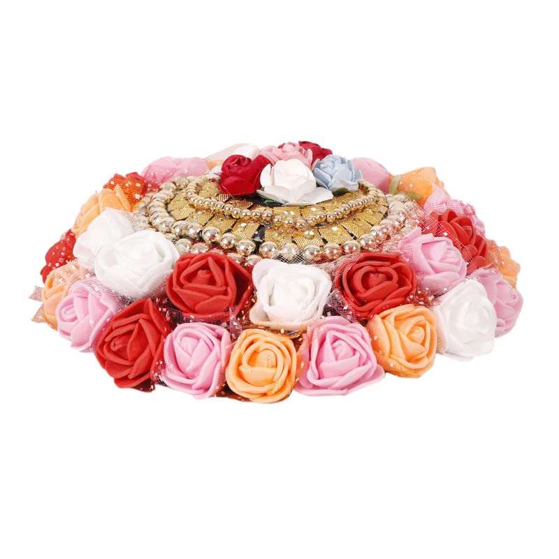 NAVMAV Artificial Rose Flower Bun Hair Clip - Elegant Floral Hair Accessories for Women & Girls (1pc) - Perfect for Weddings, Parties & Everyday Style
