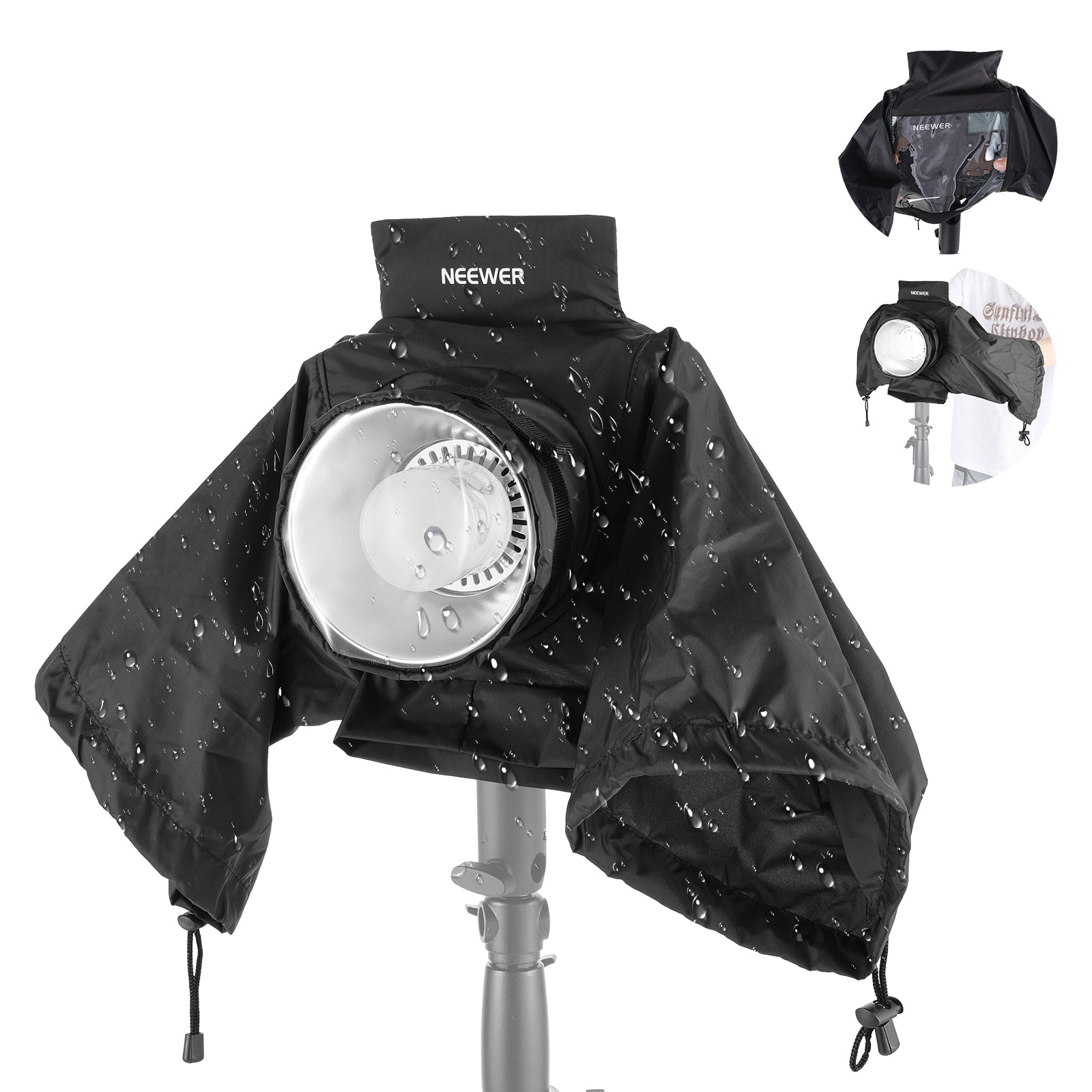 NEEWER CQP1 Waterproof Rain Cover for Q4 Outdoor Strobe Flash - Weatherproof Protection for Photography in Rain, Snow & Harsh Conditions