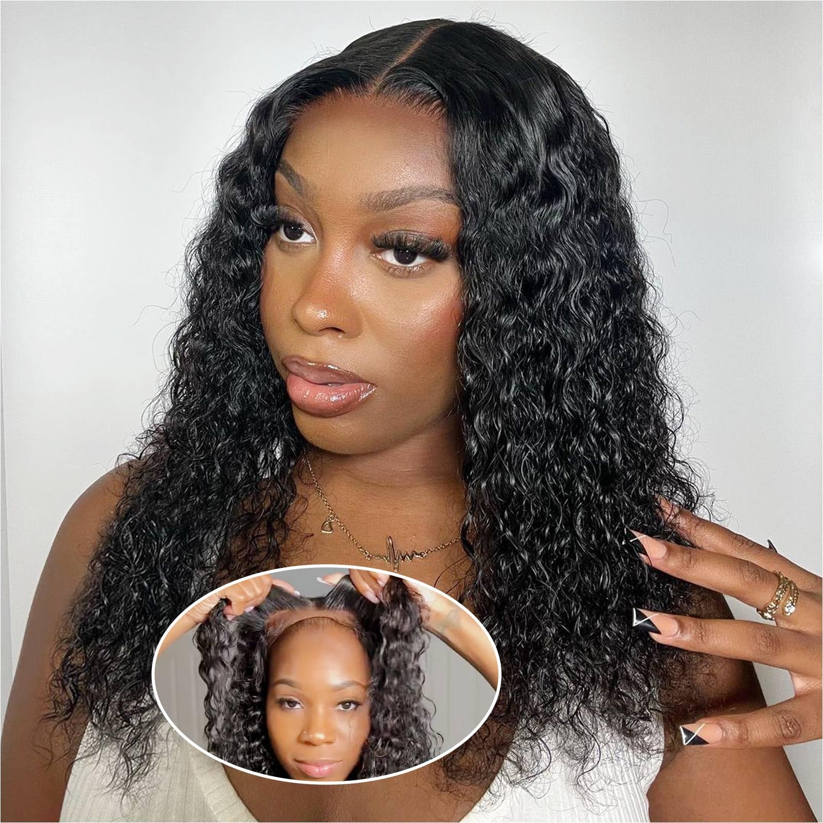 5x5 HD Lace Closure Bob Wig - 16 Inch Glueless Human Hair Wig with Deep Wave for Black Women | Pre-Plucked Natural Look | Perfect for Daily Wear, Parties & Special Occasions