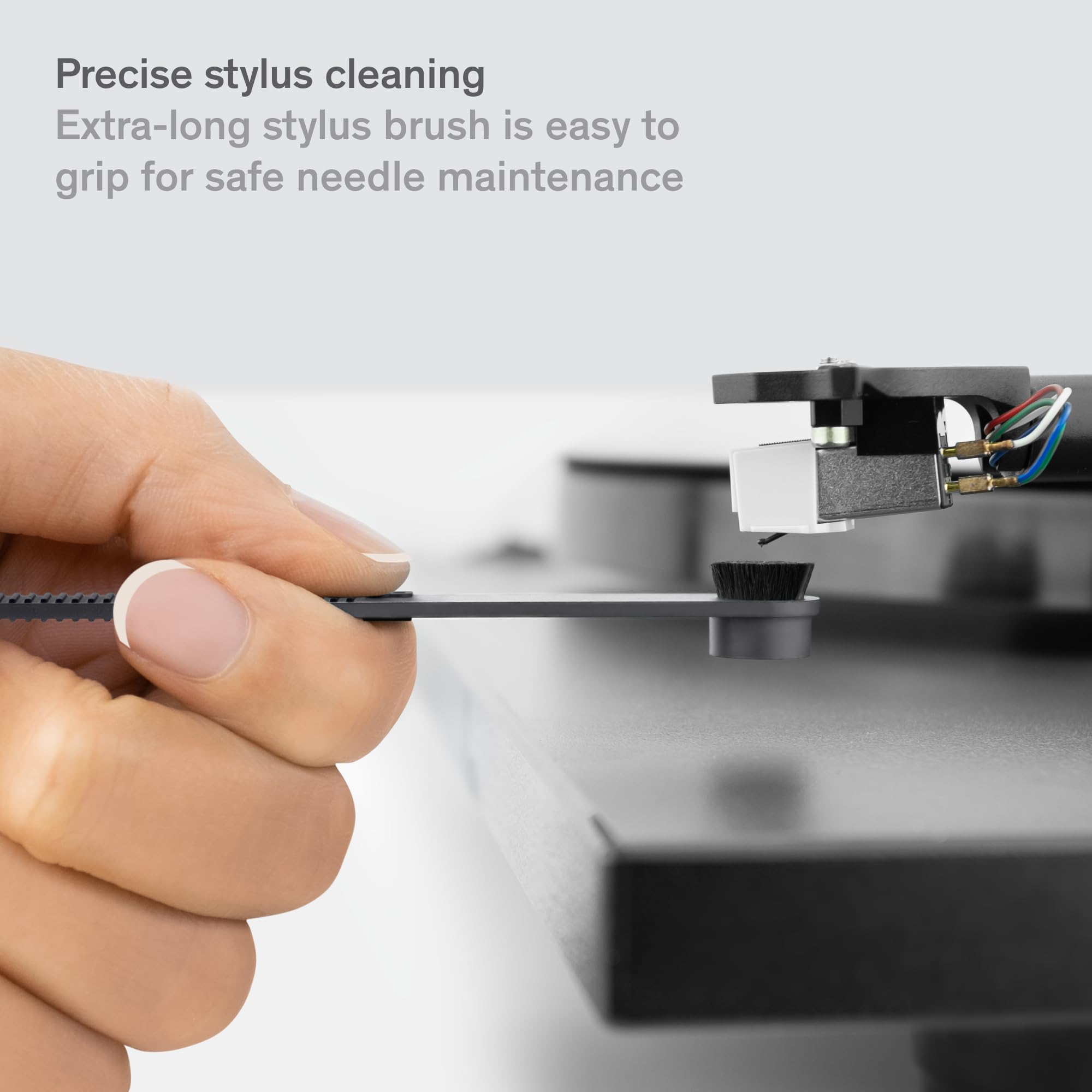 Record Cleaner Kit - 2-Piece Vinyl Cleaning Kit with Carbon Fiber Anti-Static Brush & Stylus Cleaner - Essential for Vinyl Record Maintenance & Turntable Care - Perfect for Audiophiles & Music Collectors