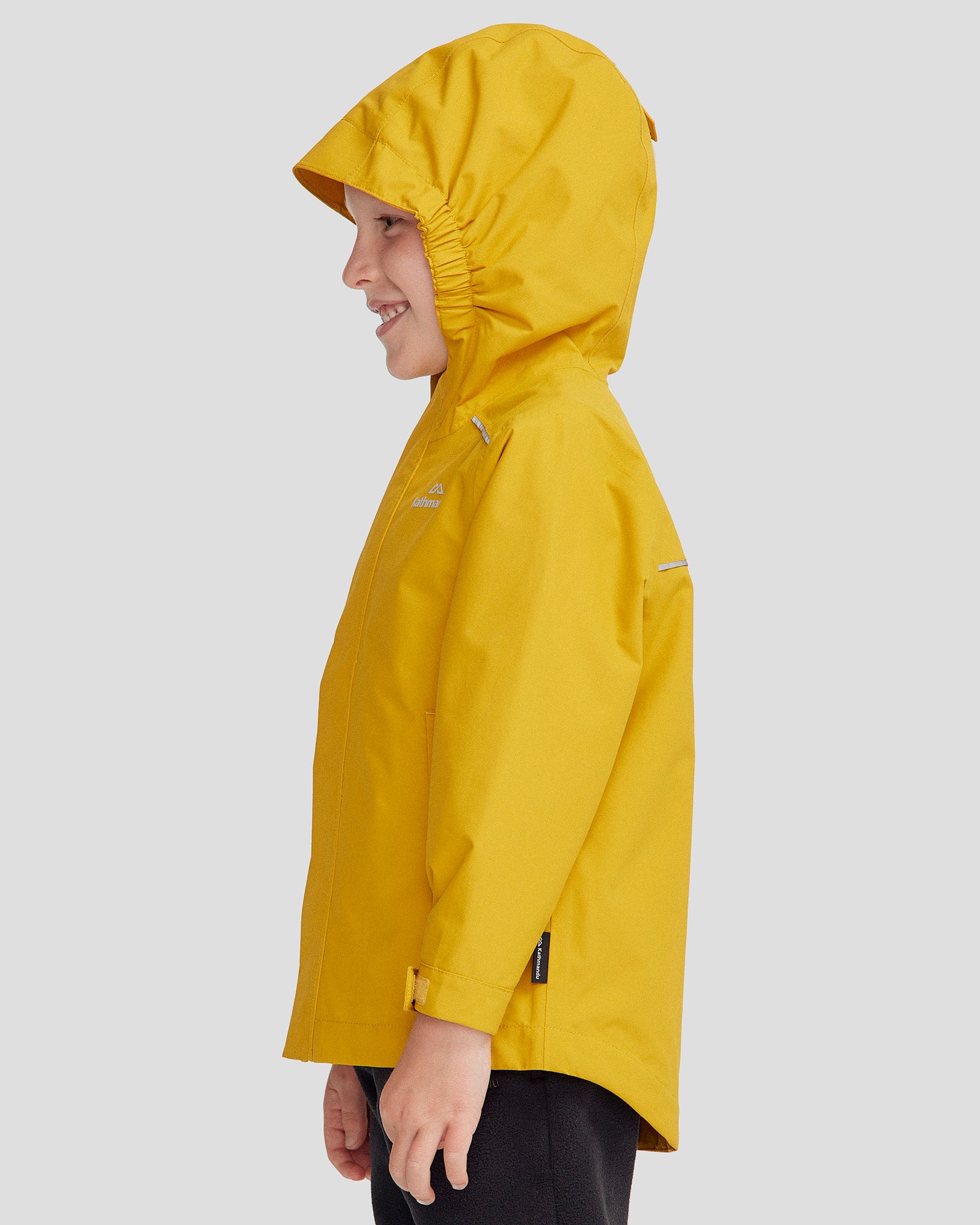 Andulo 2-Layer Waterproof Rain Jacket for Kids - Golden Yellow | Outdoor Play, School & Rainy Day Protection