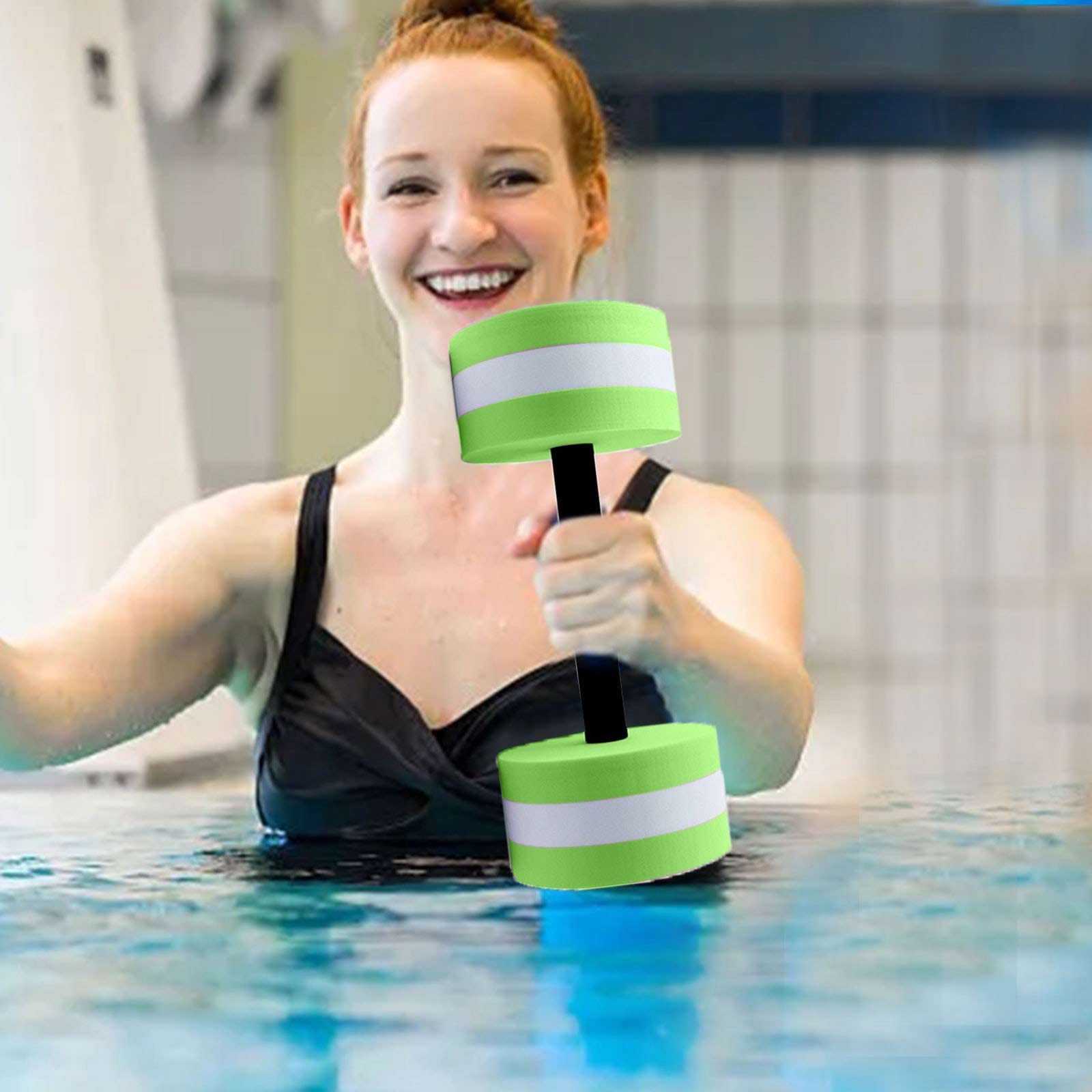 Aqua Dumbbells for Swimming & Water Aerobics - Lightweight Foam Float Dumbbells for Pool Fitness, Yoga & Exercise - Perfect for Water Workouts, Hydrotherapy & Swim Training (1PC)