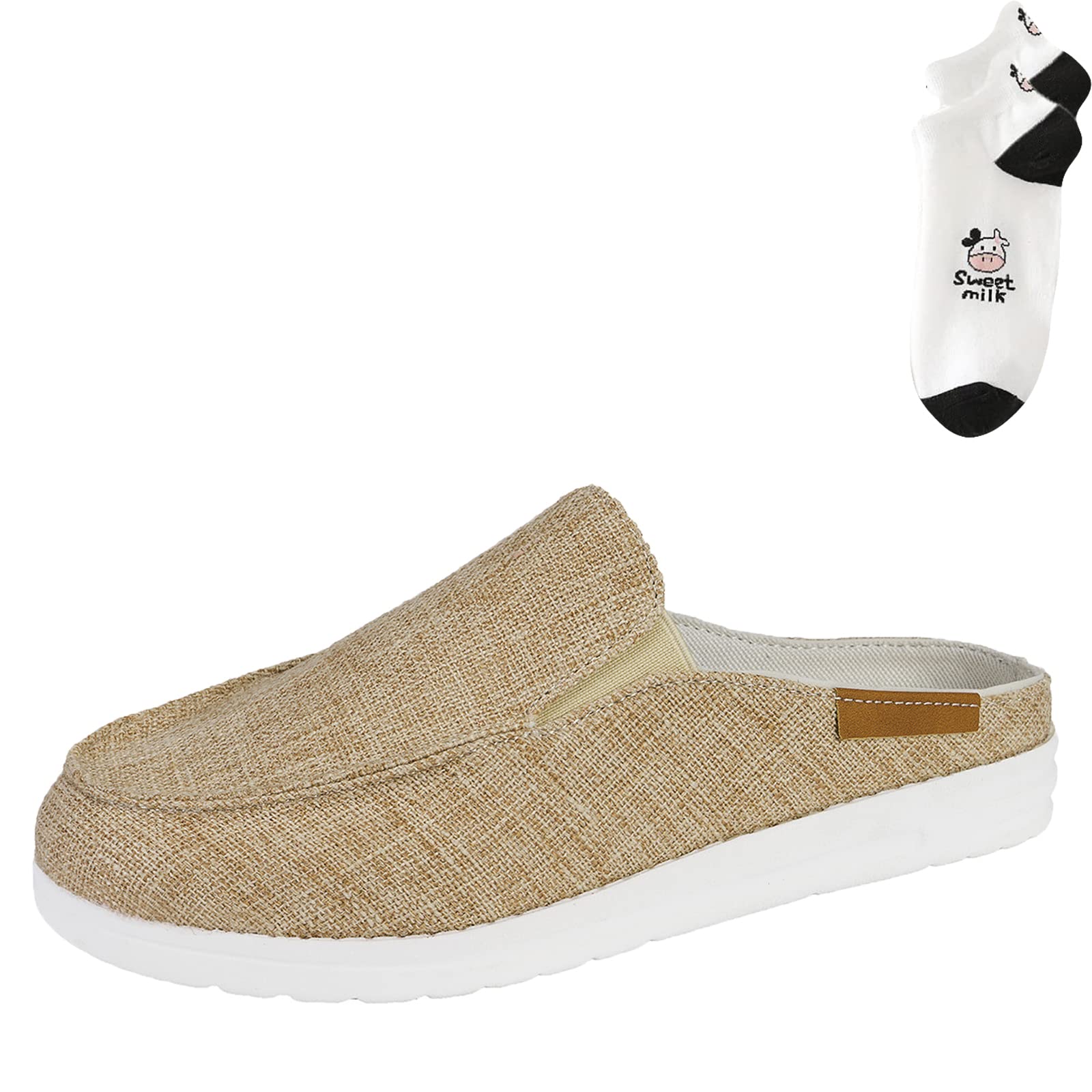 Women's Cow Print Canvas Slip-On Sneakers - Comfortable Loafers for Casual Wear, Walking & Everyday Fashion