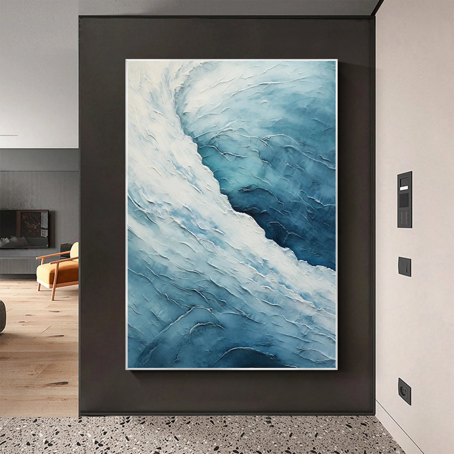 Ocean and Sky Painting #OS 236 - Handmade Canvas Wall Art for Home & Office Decor - Perfect for Living Room, Bedroom, or Office Wall Decor