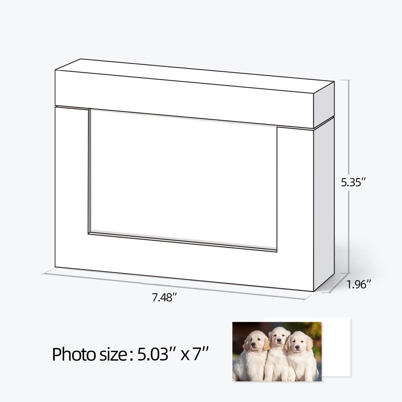 5x7 Cardboard Photo Storage Box - Organize Pictures, Family Photos & Postcards | Wedding Gift, Chocolate Gift Box | Perfect for Memory Keeping, Scrapbooking & Home Decor (Blue)