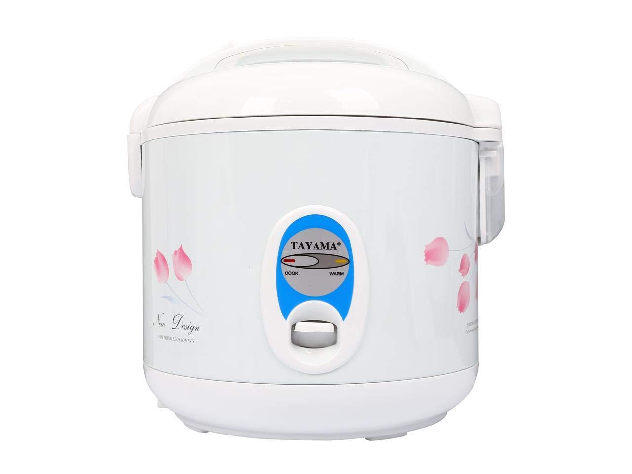 TRC-04 5-Cup Rice Cooker with Steam Basket - Cool Touch Exterior, Automatic Keep Warm Function - Perfect for Small Kitchens, Dorms & Office Lunch Prep (White)