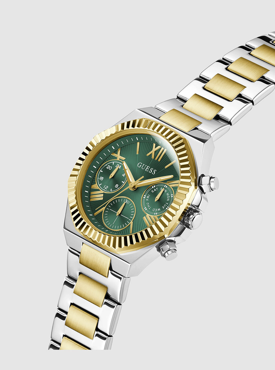 Gold Silver Equality Link Watch for Men & Women - Elegant Unisex Stainless Steel Bracelet Watch - Perfect for Business, Casual & Formal Occasions