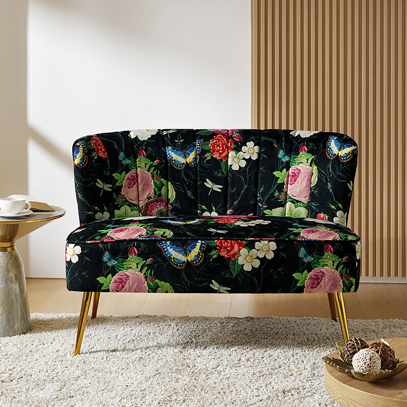 Coraline Upholstered Loveseat Sofa - Modern Small Couch for Living Room, Apartment & Office - Comfortable 2-Seater with Soft Fabric