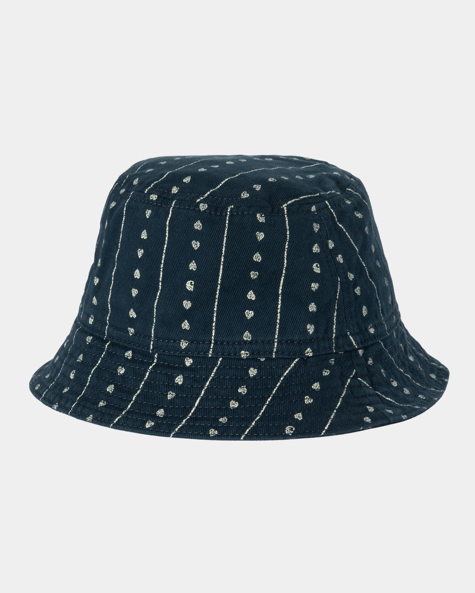 Drewe Bucket Hat for Women & Men - Ink & Natural Heart C Pinstripe Design - Sun Protection Summer Beach Hat for Outdoor Activities, Travel, and Fashion Accessories