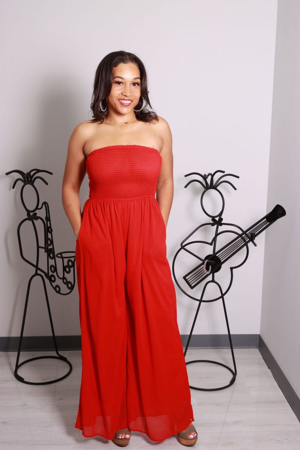 Stylish Breezy Chiffon Jumpsuit for Women - Summer Fashion Romper with Flowy Design - Perfect for Beach Vacations, Parties & Casual Outings