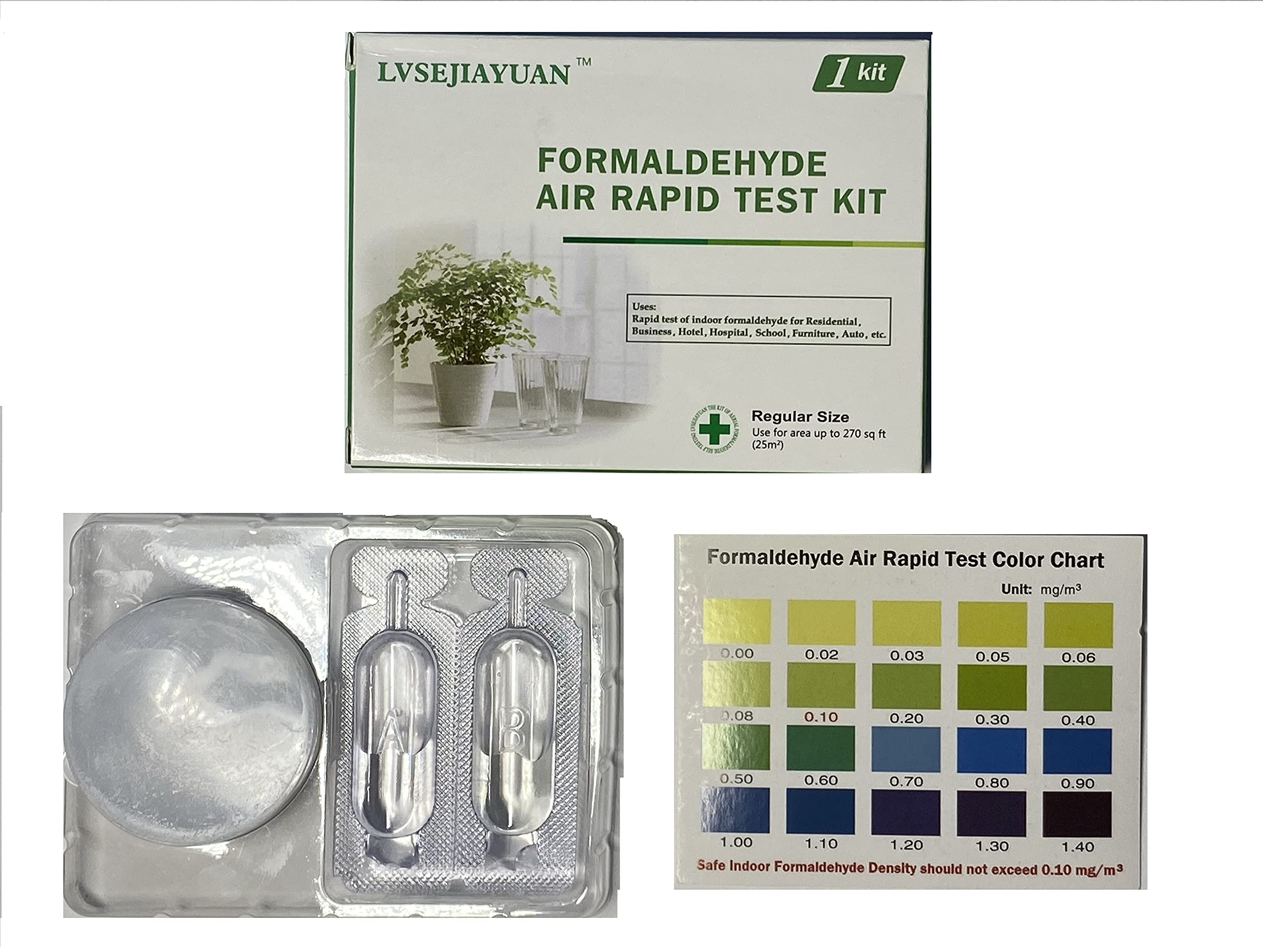 Formaldehyde Air Test Kit (Pack of 2) - 5th Generation Rapid Detection for Indoor Air Quality | DIY Home & Office Safety Testing