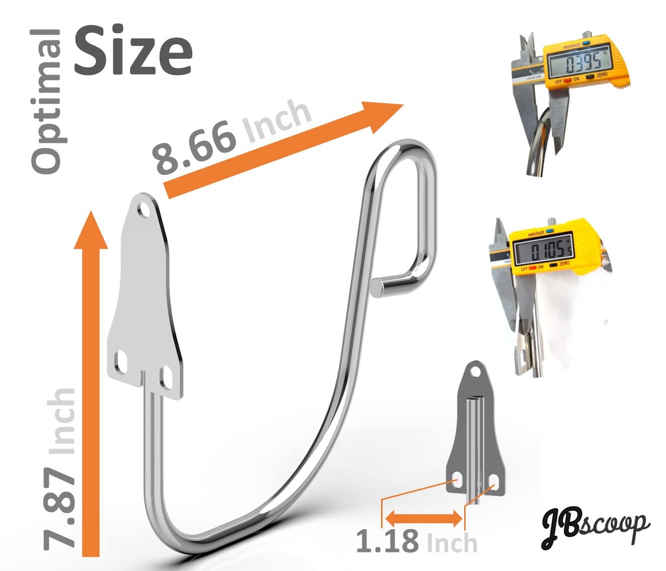 Stainless Steel Garden Hose Hook 2 Pack - Heavy Duty Wall Mount Hanger for Water Hose, Extension Cords & Air Compressor Hose - Rust Proof Outdoor Organizer for Garage, Yard & Garden Storage