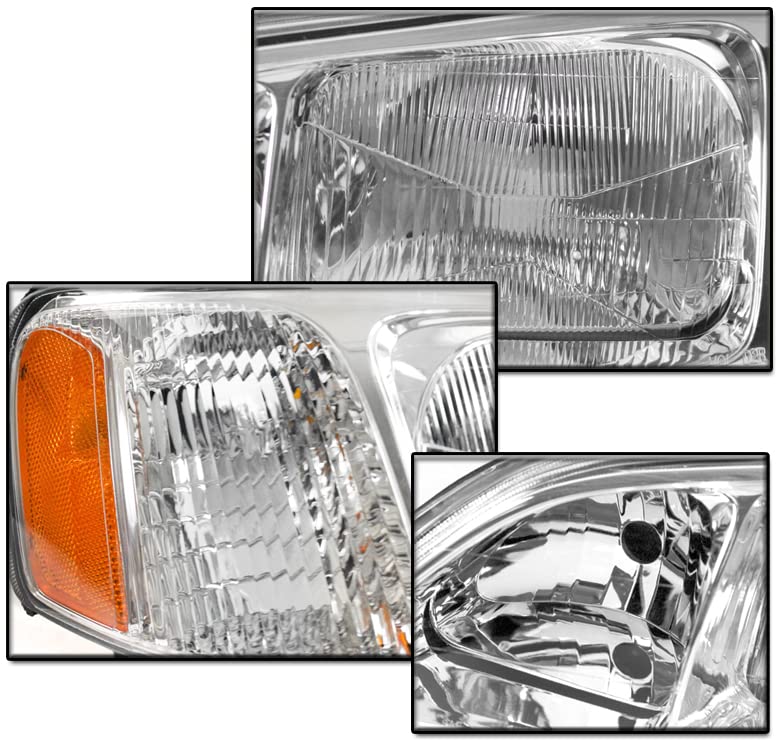 1999-2001 Acura TL Replacement Chrome Headlights with 6