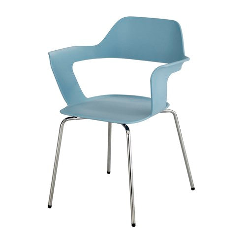 Safco Bandi Polypropylene Shell Stack Chair - Set of 2, Durable & Lightweight for Office, Classroom, or Event Seating