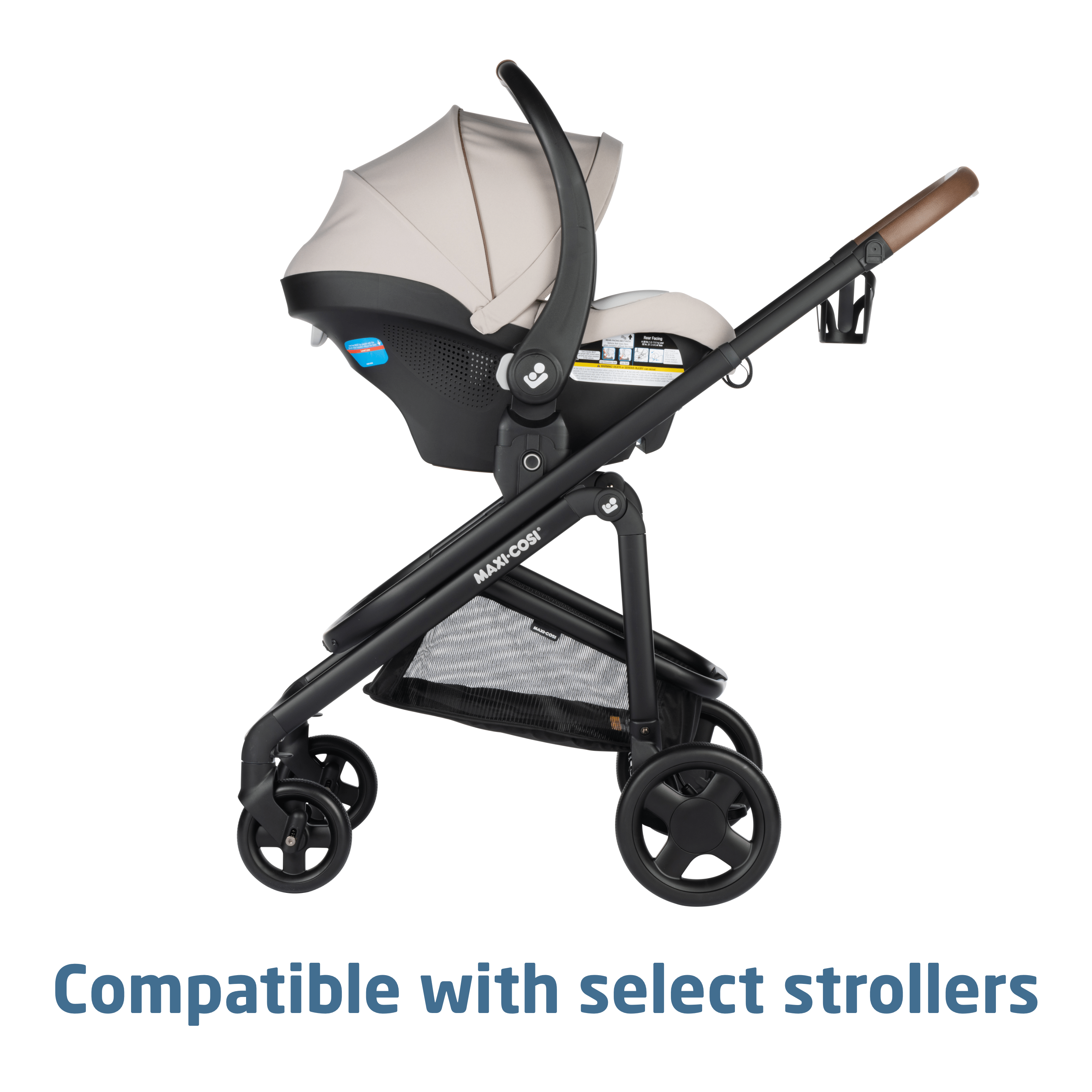 Maxi Cosi Mico Luxe Infant Car Seat with Vegan Leather Grip - Premium Baby Safety Car Seat for Newborns - Perfect for Travel, Shopping & Family Outings