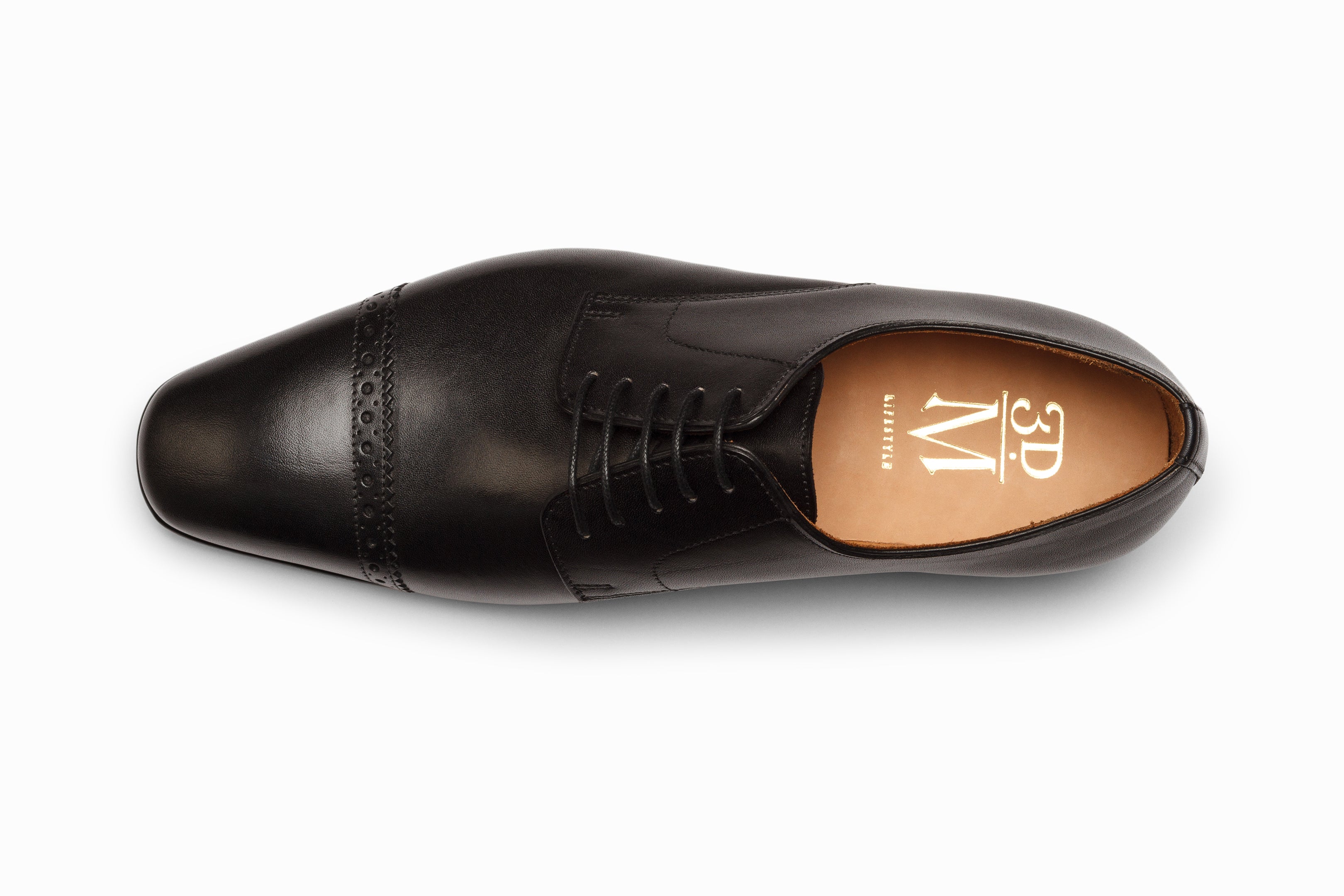 Black Captoe Derby Shoes for Men - Classic Formal Dress Shoes for Business, Office & Wedding - Comfortable Leather Oxfords for Professional & Special Occasions