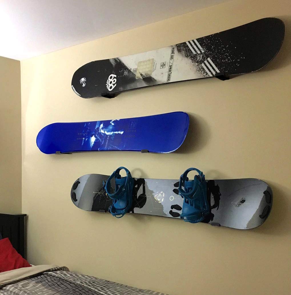 Premium Solid Aluminum Surfboard Wall Rack - Heavy Duty Snowboard Display Mount for Short & Long Boards - Secure Wall Storage for Surfboards, Snowboards, Wakeboards - Perfect for Garage, Beach House, or Sports Room Organization