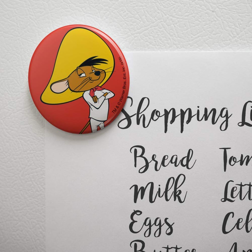 Looney Tunes Speedy Gonzales Refrigerator Magnet - Fun Cartoon Character Kitchen Decor for Fridge, Lockers & Office (Set of 4) - Perfect for Home, Dorm & Gift Giving