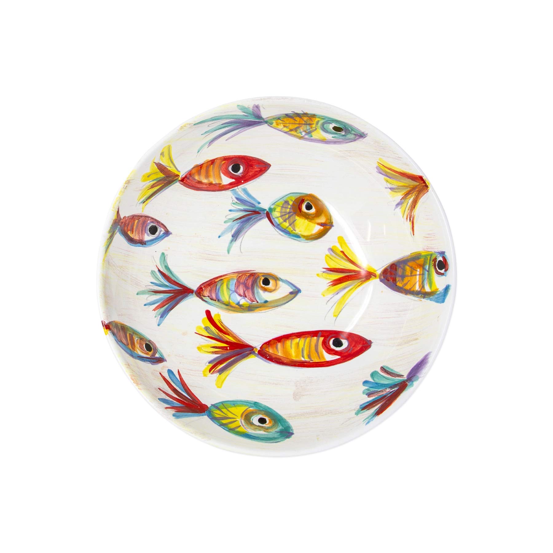 Vietri Pesci Colorati Deep Bowl - Handcrafted Italian Earthenware Serving Dish for Pasta, Salads & Desserts | Elegant Dinner Party, Wedding & Holiday Entertaining Serveware