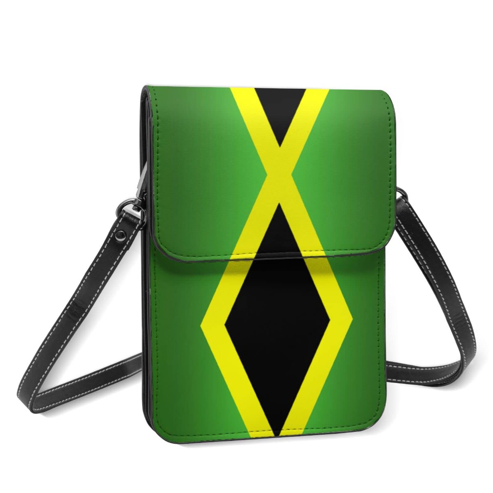 Jamaican Flag Crossbody Phone Bag for Women - Lightweight Mini Purse with Adjustable Shoulder Strap, Wallet & Passport Holder | Perfect for Travel, Concerts, and Everyday Use