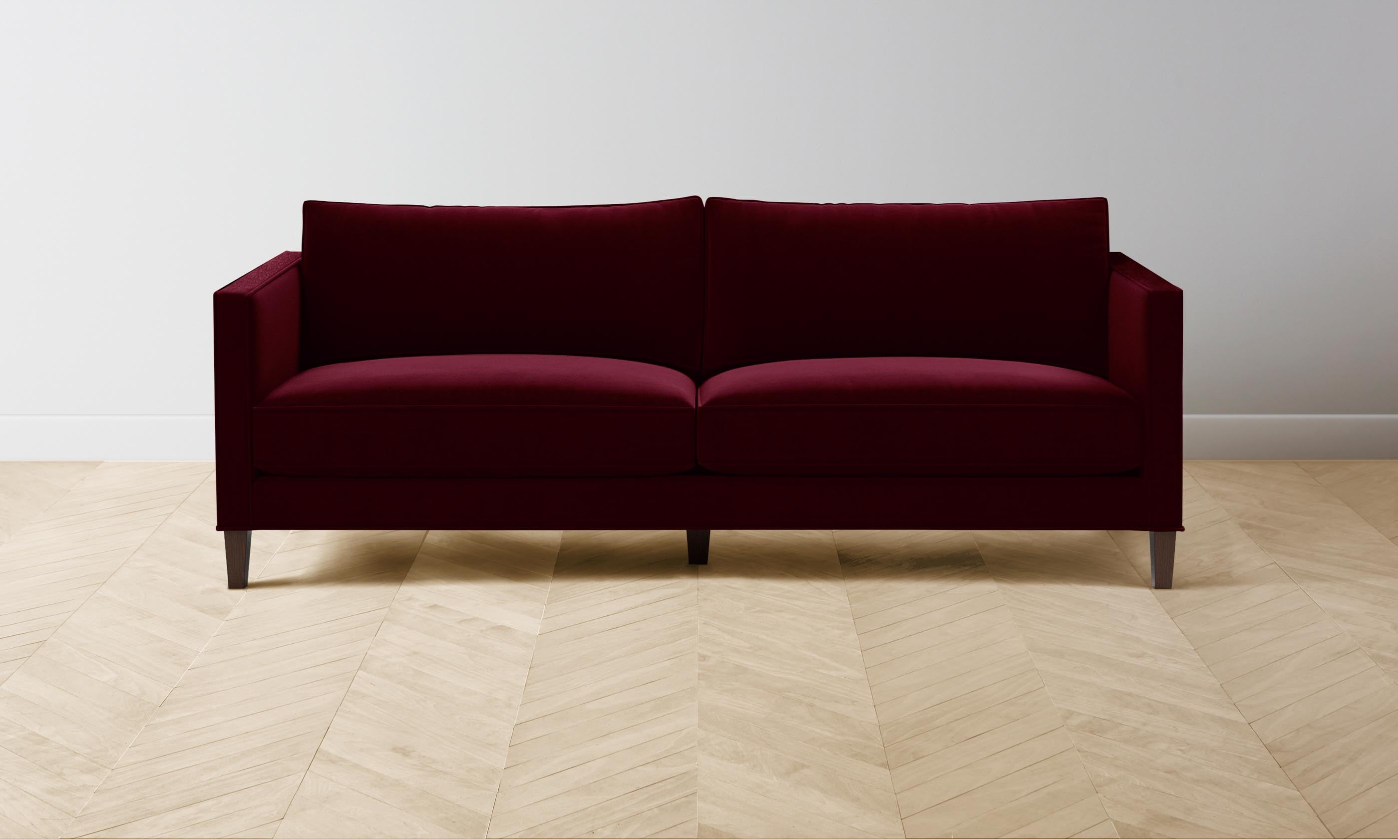 Premium Crosby Sectional Sofa - Soft Mohair Upholstery in Rich Crimson Red - Perfect for Living Room, Lounge & Cozy Home Decor