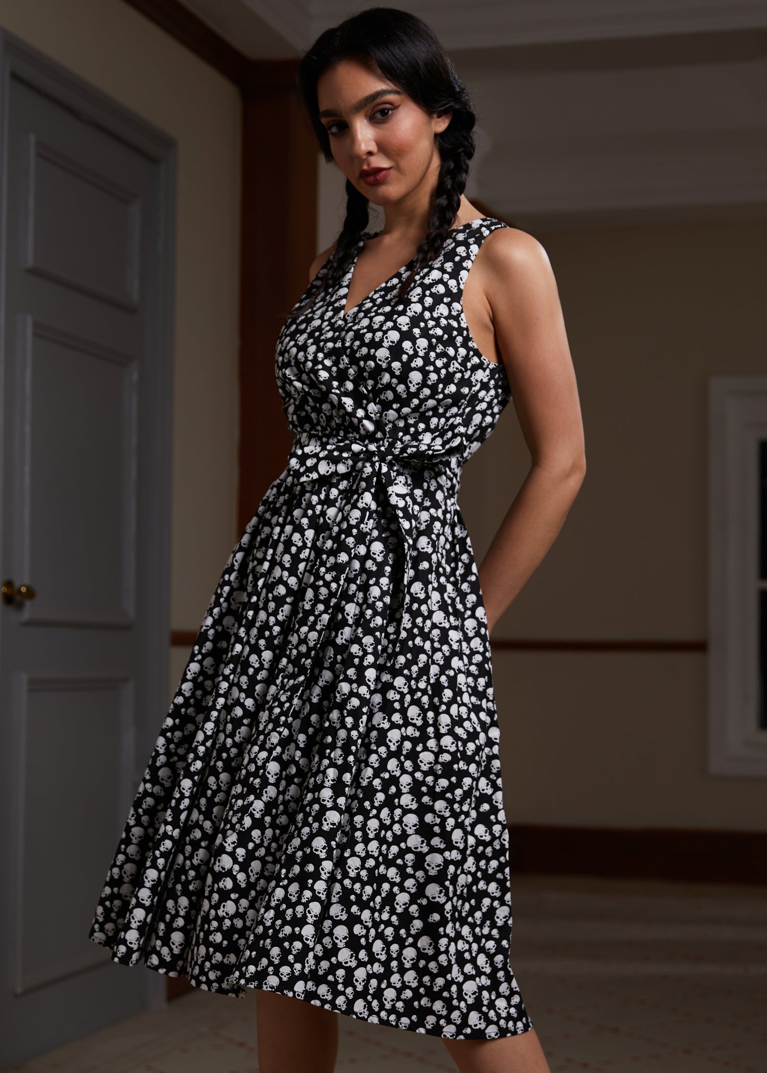 Instant Energy Faux Wrap Dress - Women's Stretchy Comfortable Office & Party Dress for Work, Cocktail & Special Occasions