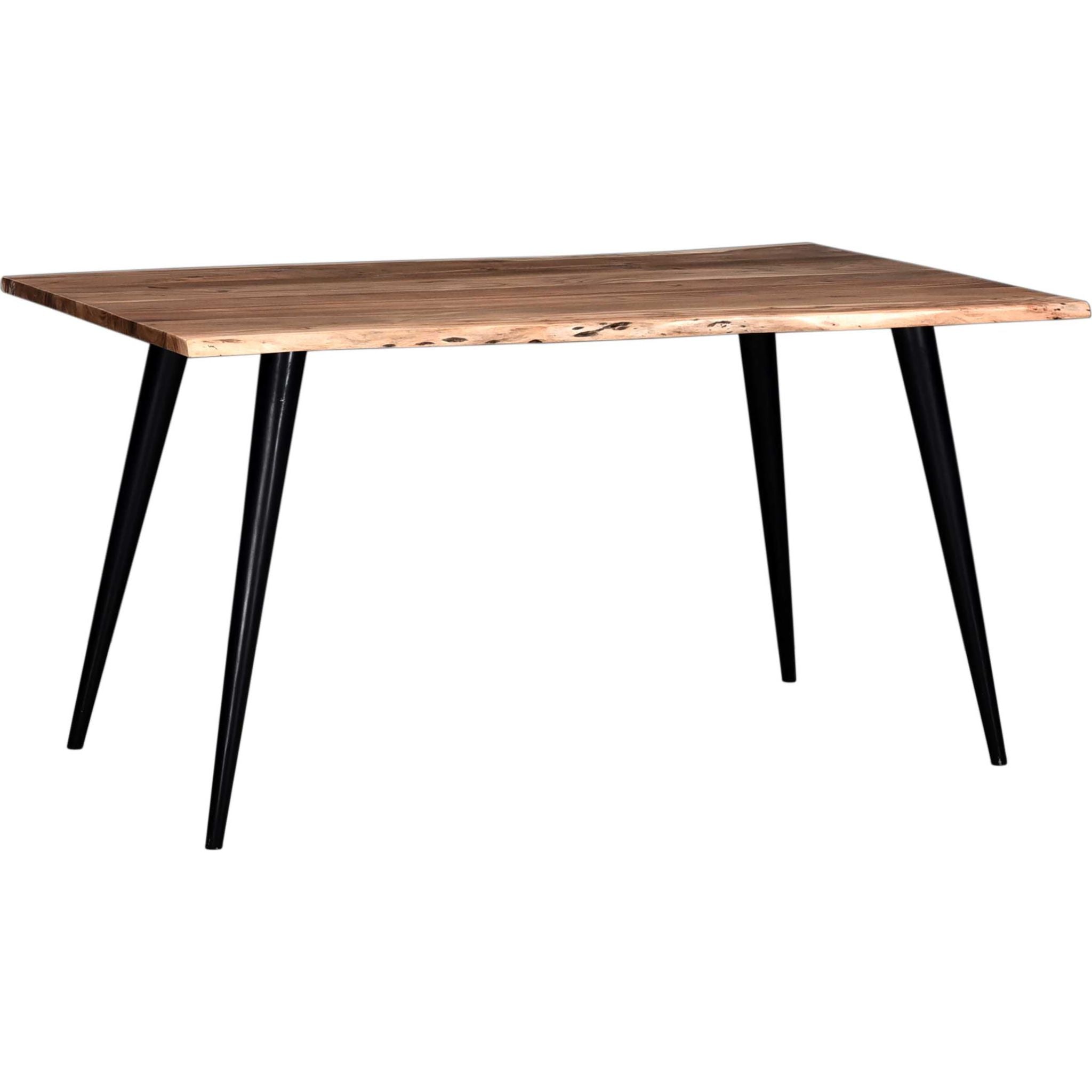 Atticus Solid Wood Dining Table - Natural & Black Finish - Modern Farmhouse Style for Kitchen, Dining Room & Small Spaces (1568561K)