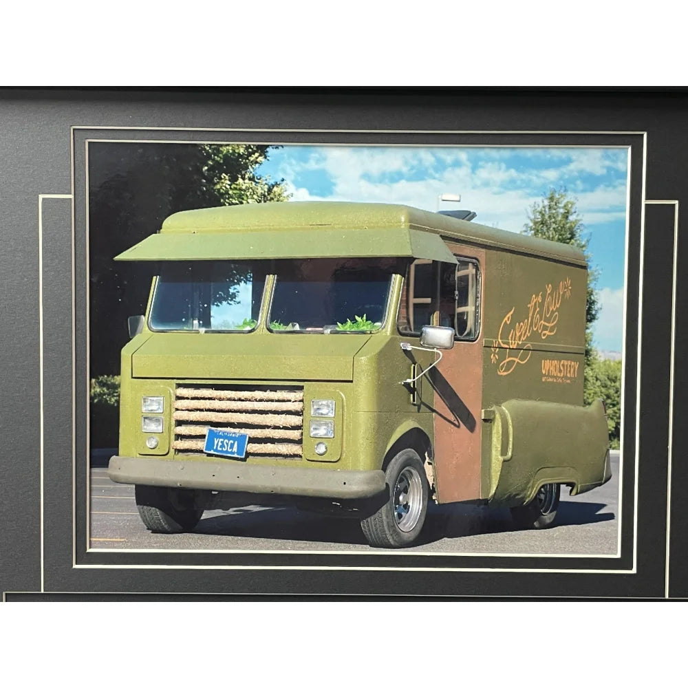 Cheech & Chong Signed 'Up in Smoke' Movie Car License Plate Framed Collage - Authentic Memorabilia for BAS Auto & Cannabis Enthusiasts - Perfect for Man Cave, Home Theater Decor & Collector Displays