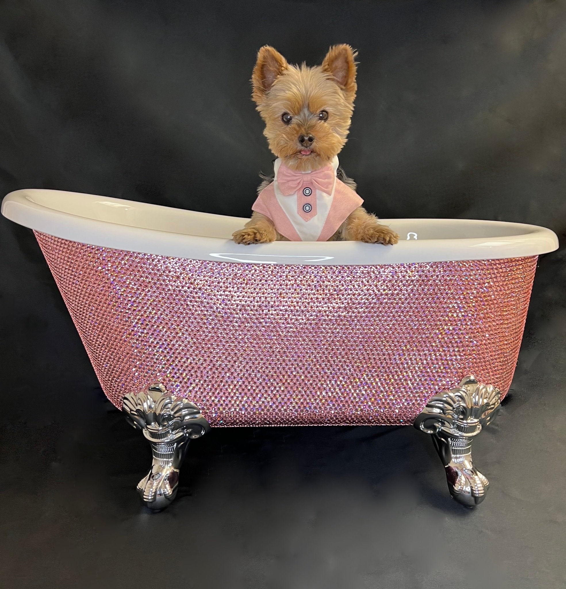 Premium Diamond Crystal Dog Bathtub - Non-Slip Pet Bathing Tub with Drain, Multiple Color Options for Small to Medium Dogs - Perfect for Home Grooming & Spa Days