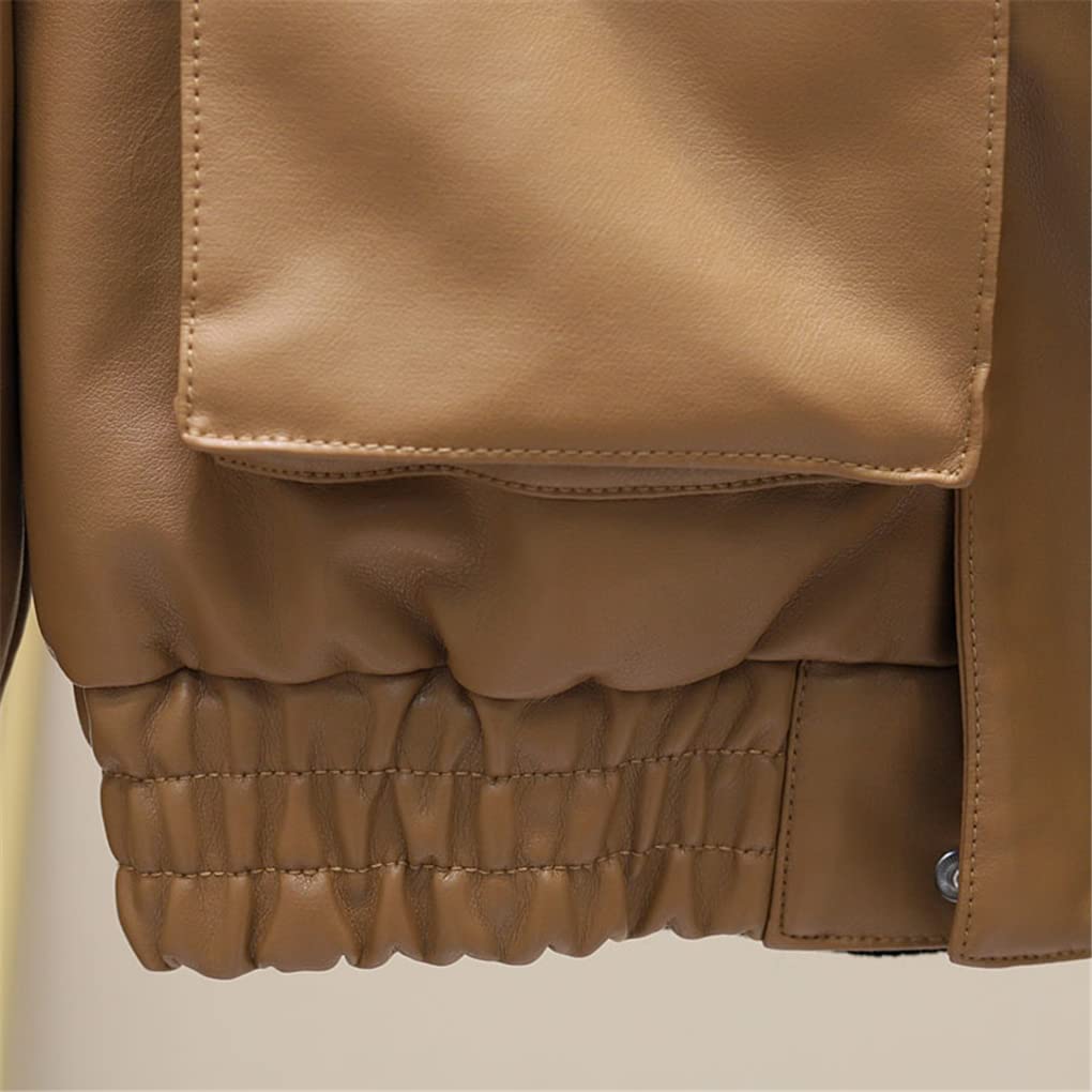 Stylish Women's Faux Leather Jacket - Slim Fit Motorcycle Coat with Zipper for Spring & Fall | Perfect for Biker Outfits, Punk Fashion & Casual Wear