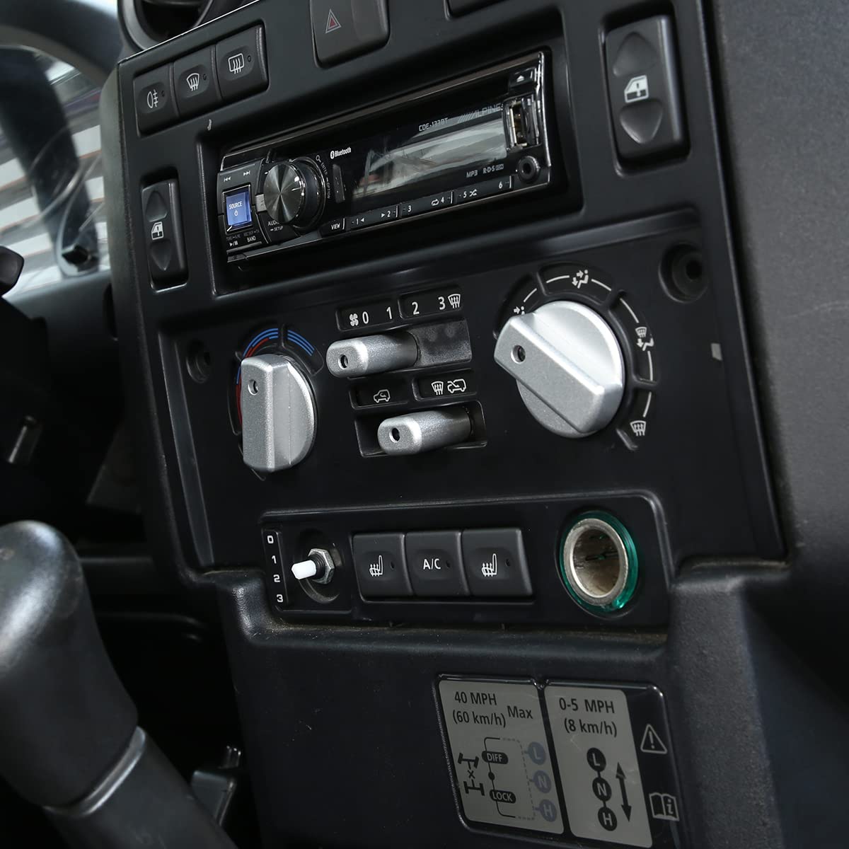 Land Rover Defender 2008-2014 A/C Control Switch Knob Cover - Premium Interior Button Protector for Air Conditioning System | Perfect for Off-Roading & Daily Driving Protection