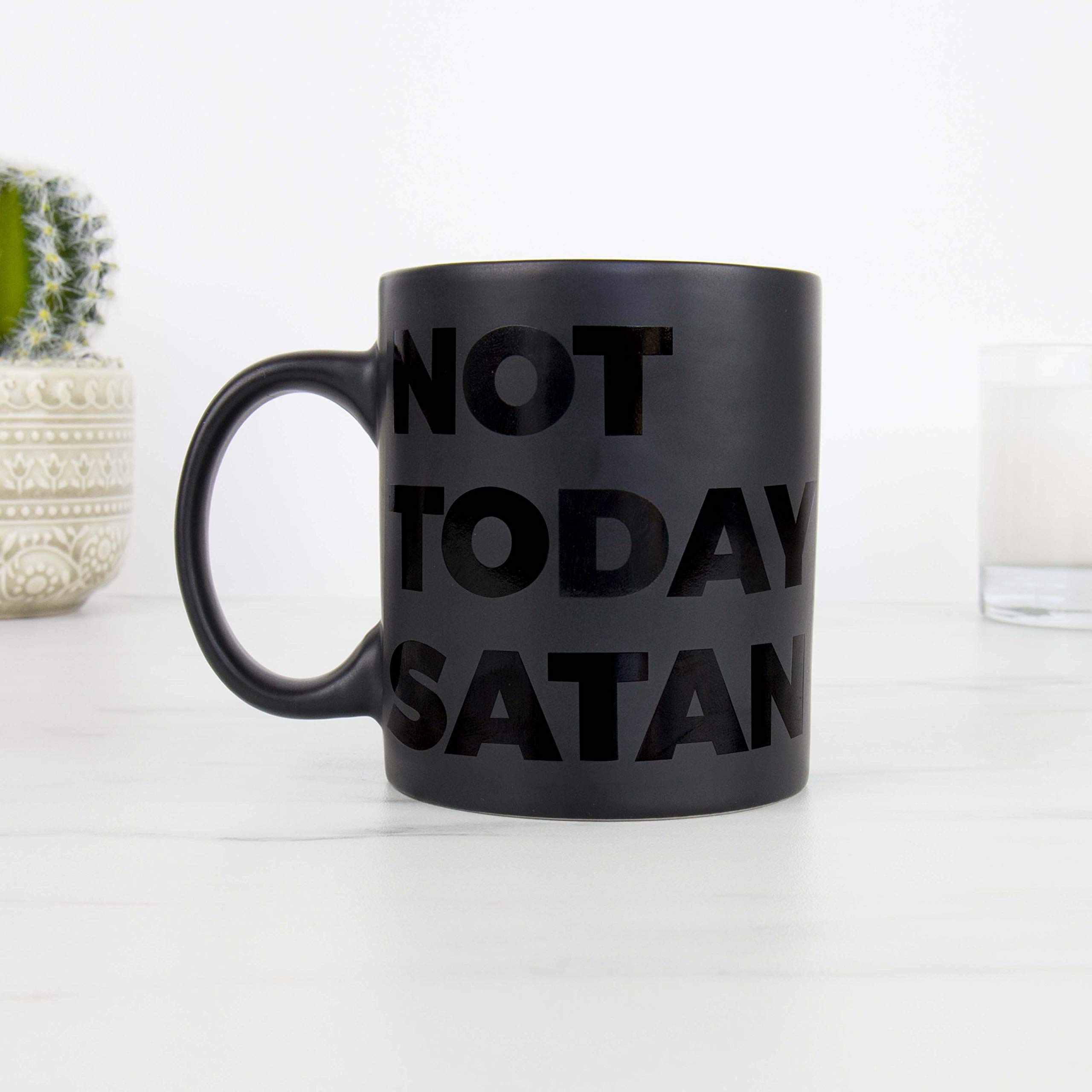Gift Republic Today Satan Funny Coffee Mug - 11oz Ceramic Cup with Sarcastic Quote - Perfect for Office Humor, Gifts & Coffee Lovers