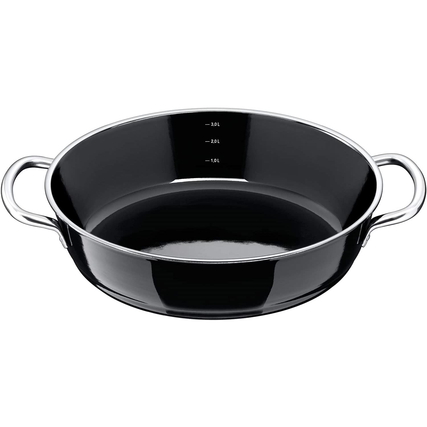 Premium Silit Uncoated Roasting Pan 28cm Black - Professional German-Made Stainless Steel with Silargan® Ceramic, Induction Hob Compatible, Dishwasher Safe - Perfect for Roasting Turkey, Chicken, and Vegetables in Oven or Stovetop