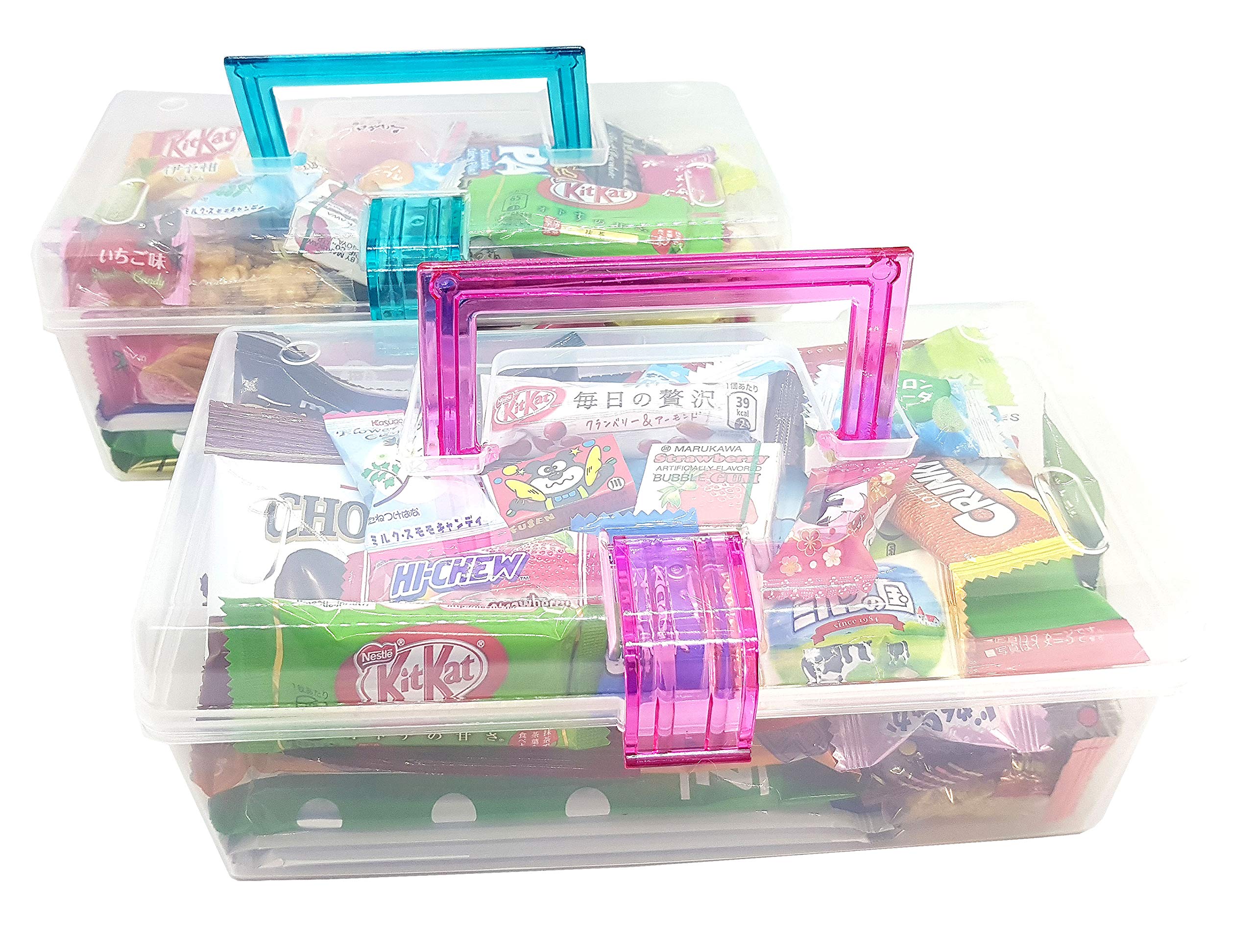 Japanese Dagashi Snacks Assorted Gift Box - 40-Piece Variety Pack in Reusable Tote Box | Perfect for Parties, Gifts & Anime Lovers