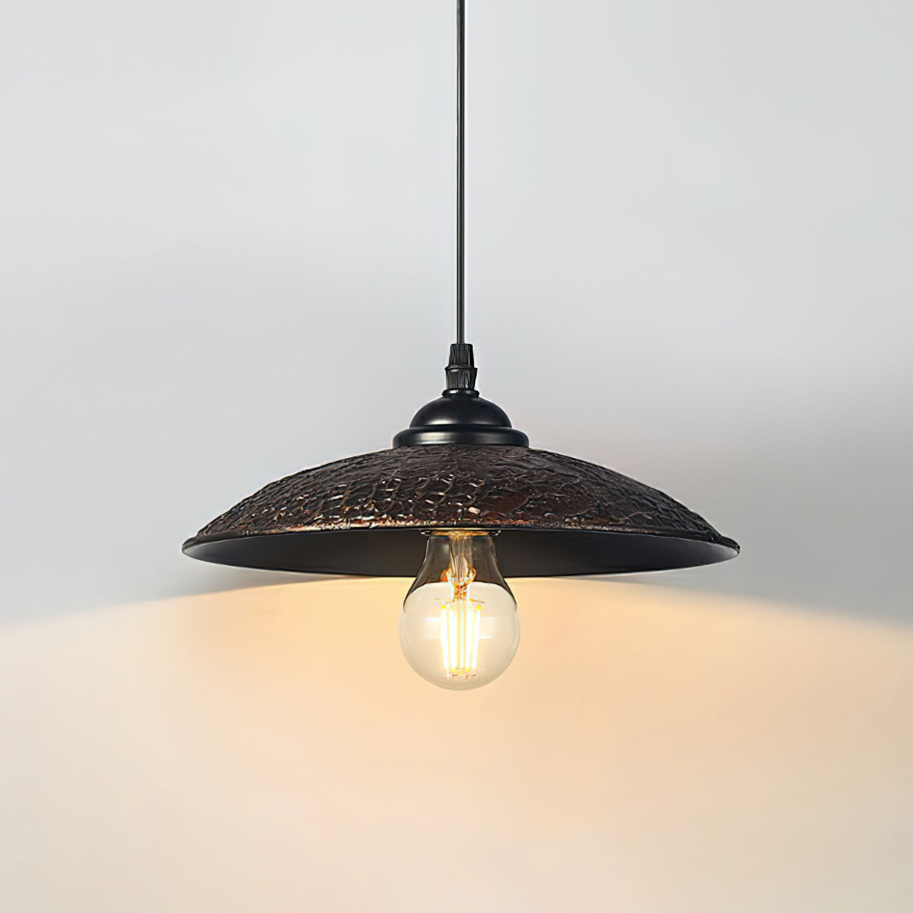Modern Canopy Pendant Light - Adjustable Hanging Chandelier for Dining Room, Kitchen Island & Bedroom | Dimmable LED Fixture with Clear Glass Shade | Industrial & Farmhouse Ceiling Lighting Decor