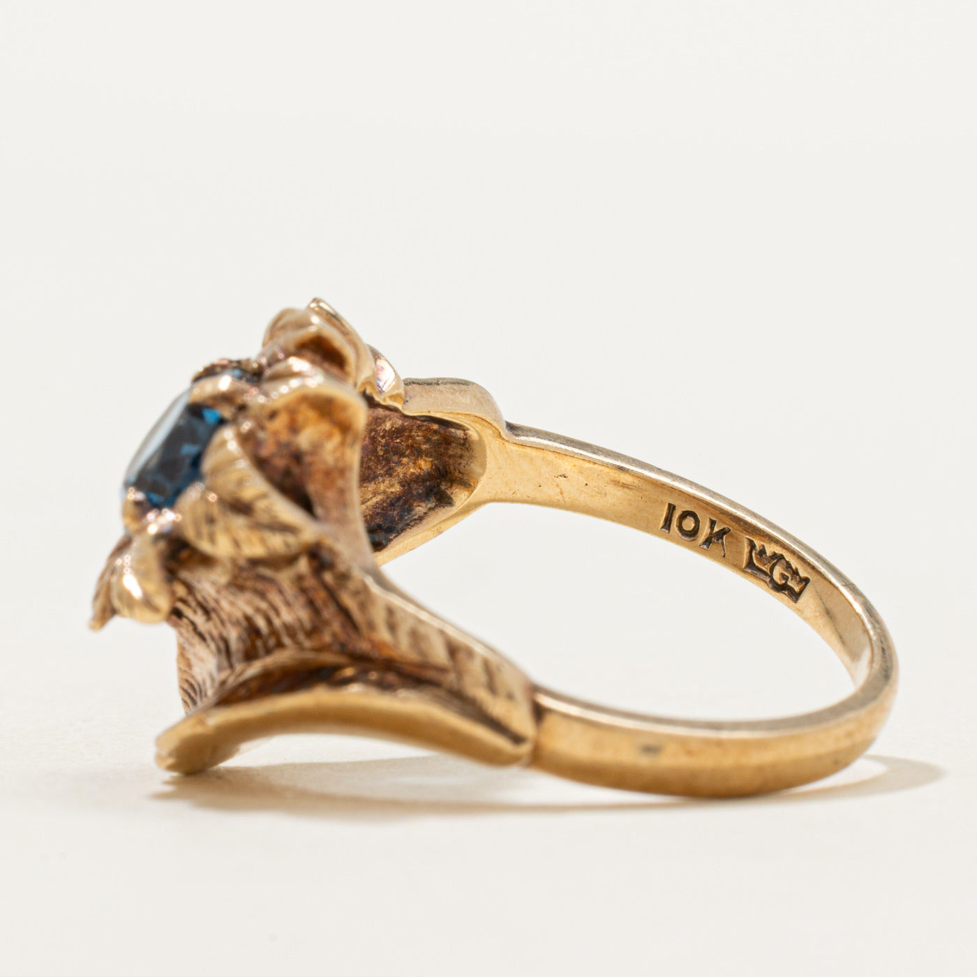 Two Stone Synthetic Spinel Leaf Design Ring | 1.25ctw | Size 6.5 | Elegant Nature-Inspired Jewelry for Women, Perfect for Weddings, Parties & Everyday Wear