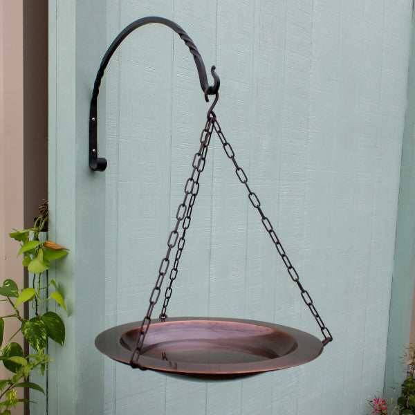 18 Inch Classic Copper Birdbath for Outdoor Garden Decor - Attract Wild Birds with This Elegant Bird Feeder for Patio, Yard & Backyard