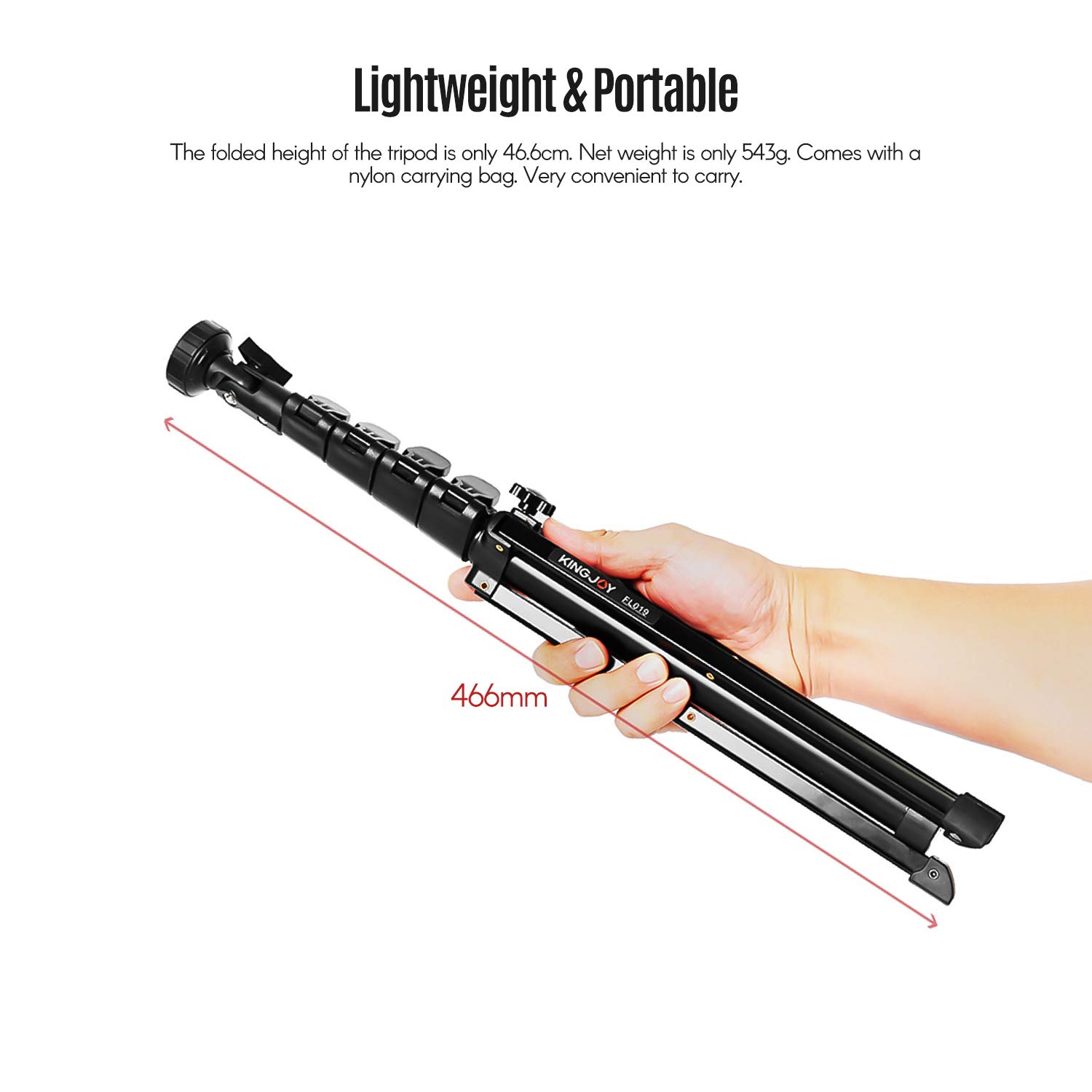 FL019 HUIOP Multi-functional Aluminum Alloy Tripod Stand for Photography & Video - 1/4 Inch Screw Mount Compatible with Cameras & Smartphones (5kg Max Load) - Perfect for Live Streaming, Vlogging, and Outdoor Shooting