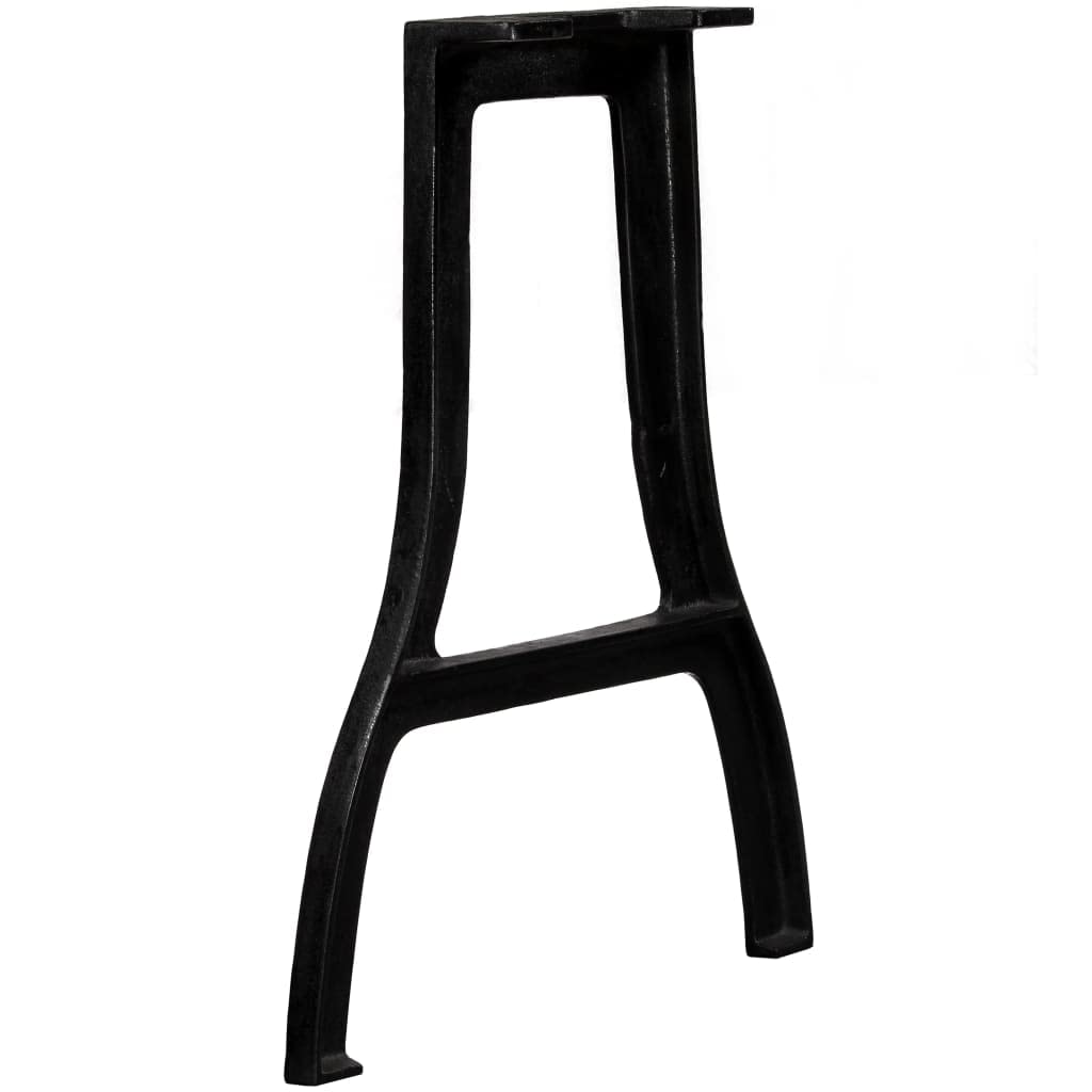 CHARMMA 2-Pack A-Frame Cast Iron Dining Table Legs - Heavy Duty Metal Table Base for Kitchen, Restaurant & Outdoor Use