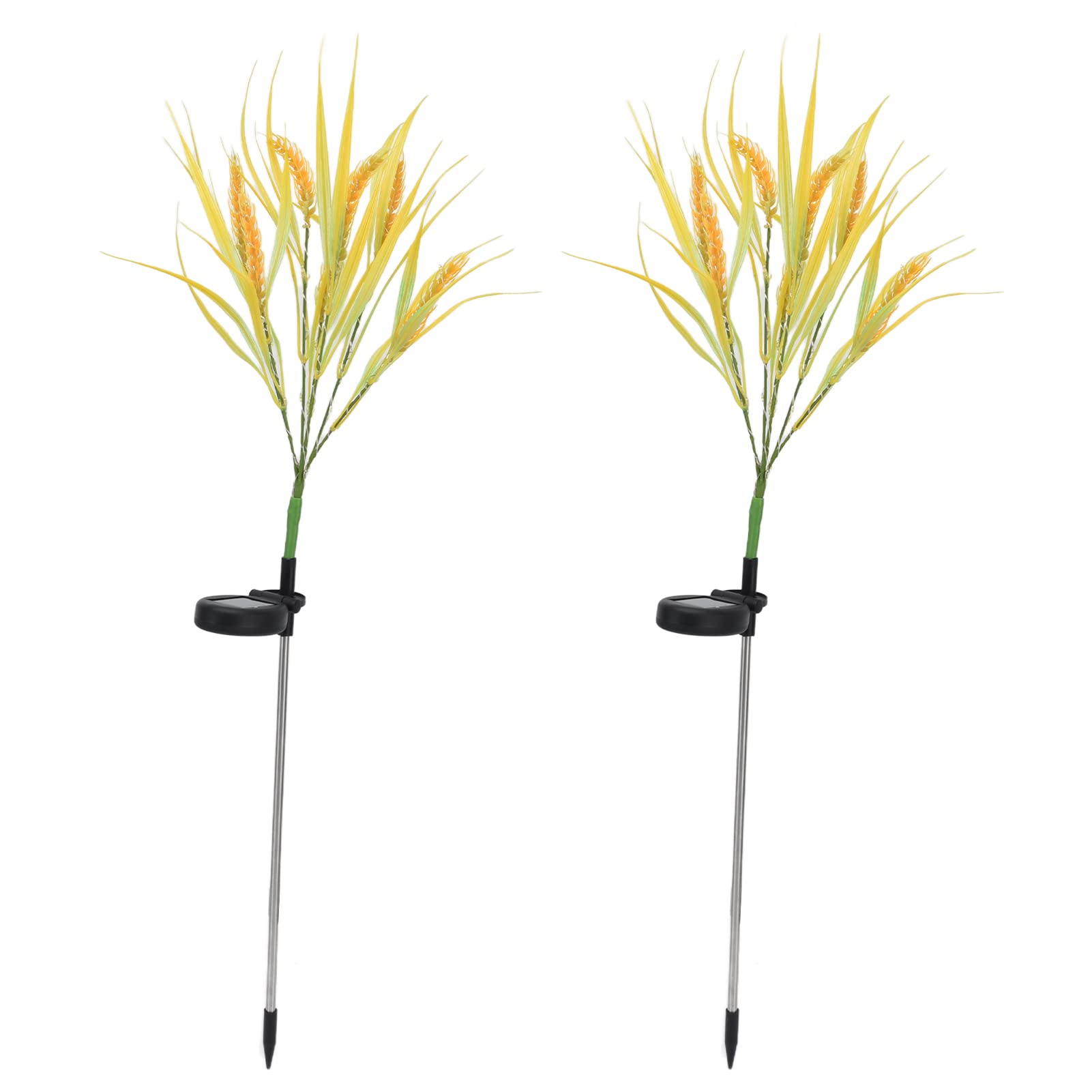 2Pcs Solar Wheat Ear Lights LED Outdoor Garden Lights - Solar Powered Landscape Decorative Lighting for Patio, Lawn, Backyard, Pathway & Fence