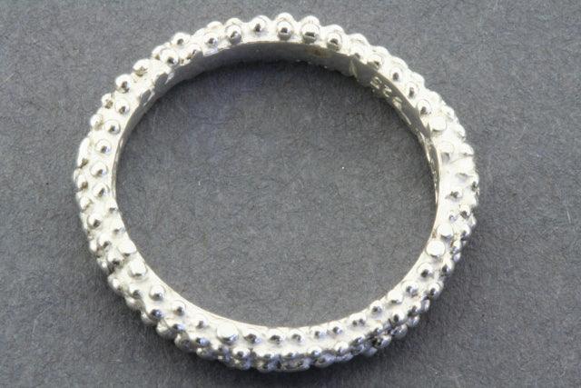 Fine Organic Band Ring - Sterling Silver White Jewelry for Women - Perfect for Weddings, Engagements & Everyday Elegance