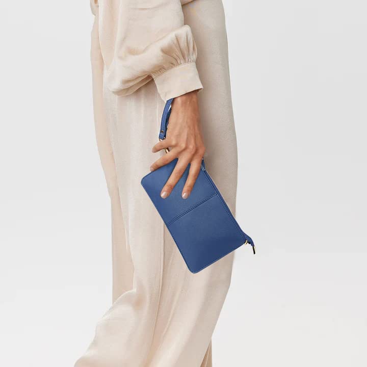 Uromee Genuine Leather Wristlet Wallet Clutch Purse for Women - Crossbody Bag with Detachable Shoulder Chain | Perfect for Parties, Travel & Everyday Use