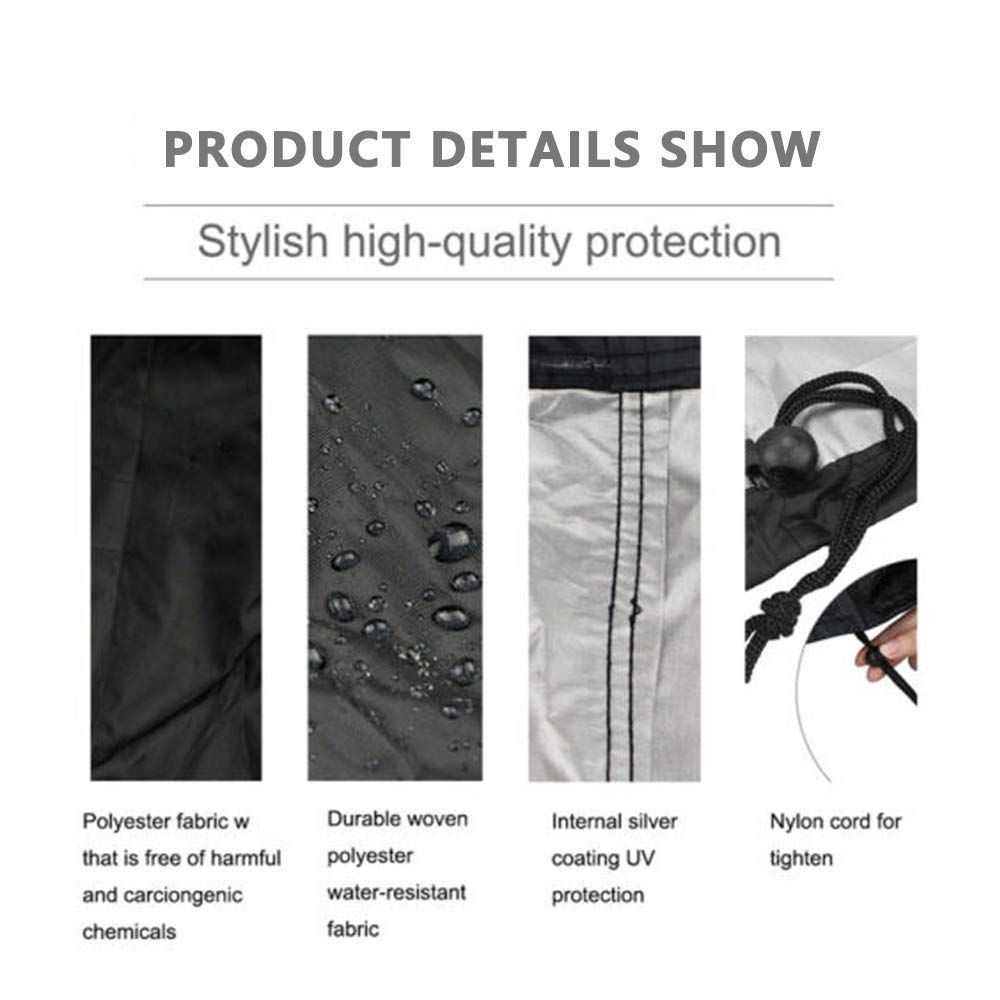 J&C Premium Waterproof Outdoor Sectional Sofa Cover - 78x105 Inches, L-Shaped Patio Furniture Protector for Garden, Deck & Backyard - Weatherproof & UV Resistant for All Seasons (Perfect for Rain, Snow & Sun Protection)