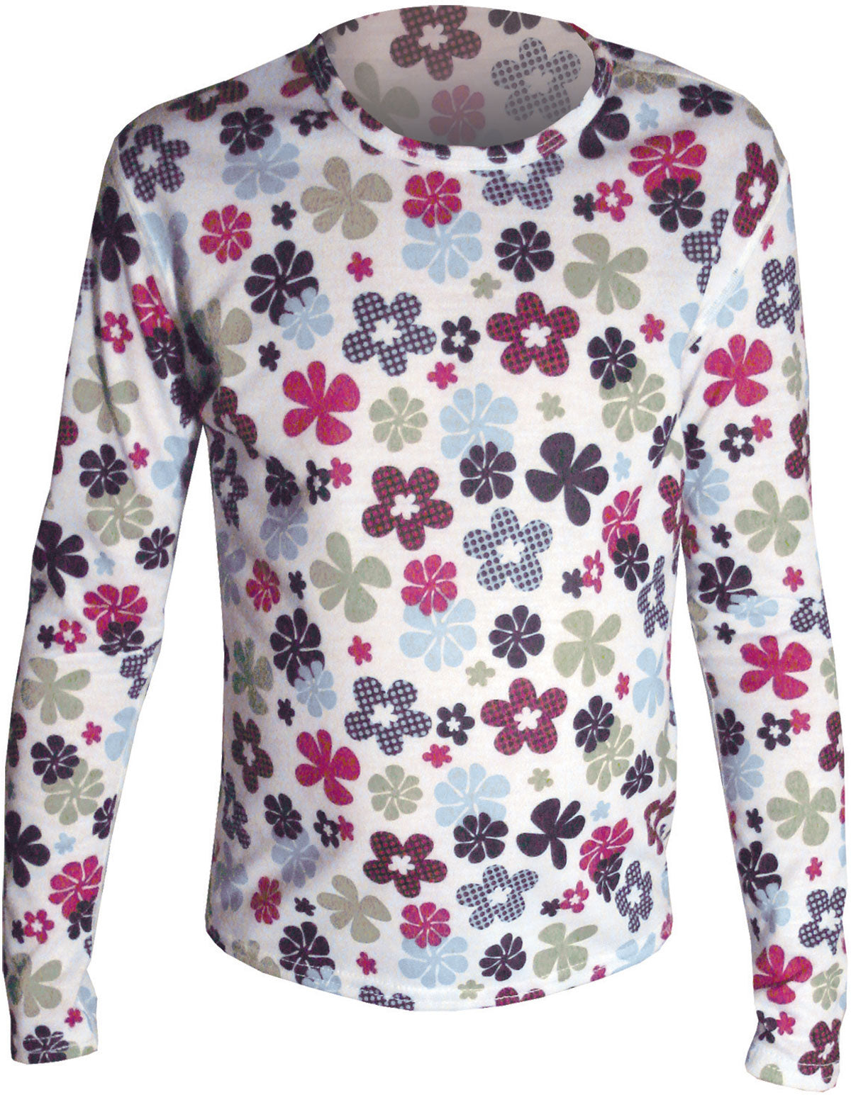 Hot Chillys Youth Pepper Skins Print Crewneck Baselayer - Kids Thermal Underwear for Cold Weather - Perfect for Skiing, Snowboarding & Winter Outdoor Activities