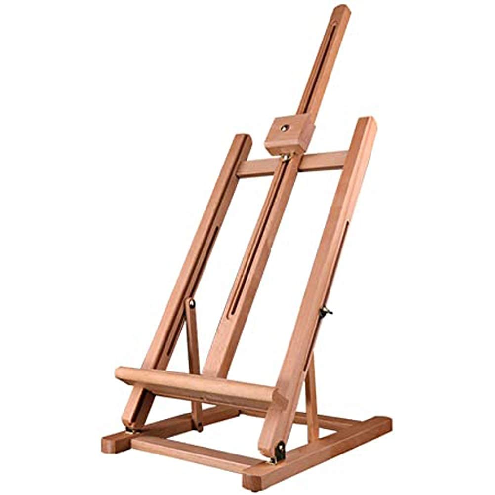 Premium Solid Wood Desktop Easel - Adjustable Artist Sketch Stand for Kids & Adults (27x31x60cm, Natural Wood) - Perfect for Painting, Drawing & Displaying Artwork at Home, Studio or Classroom