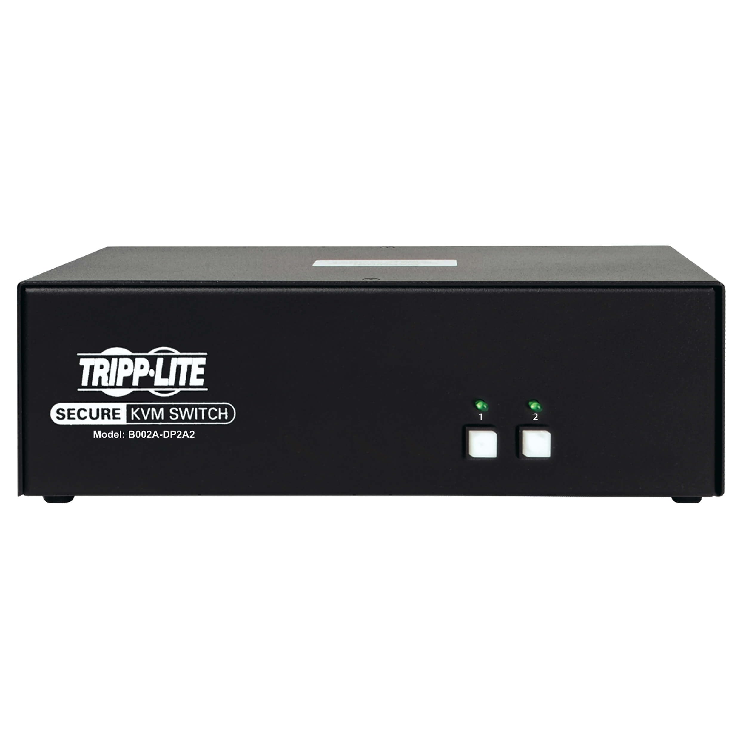 Tripp Lite Secure KVM Switch 2-Port Dual Monitor DisplayPort 4K 60Hz NIAP TAA Compliant (B002A-DP2A2) - Ideal for Data Centers, Server Rooms & Multi-Computer Workstations