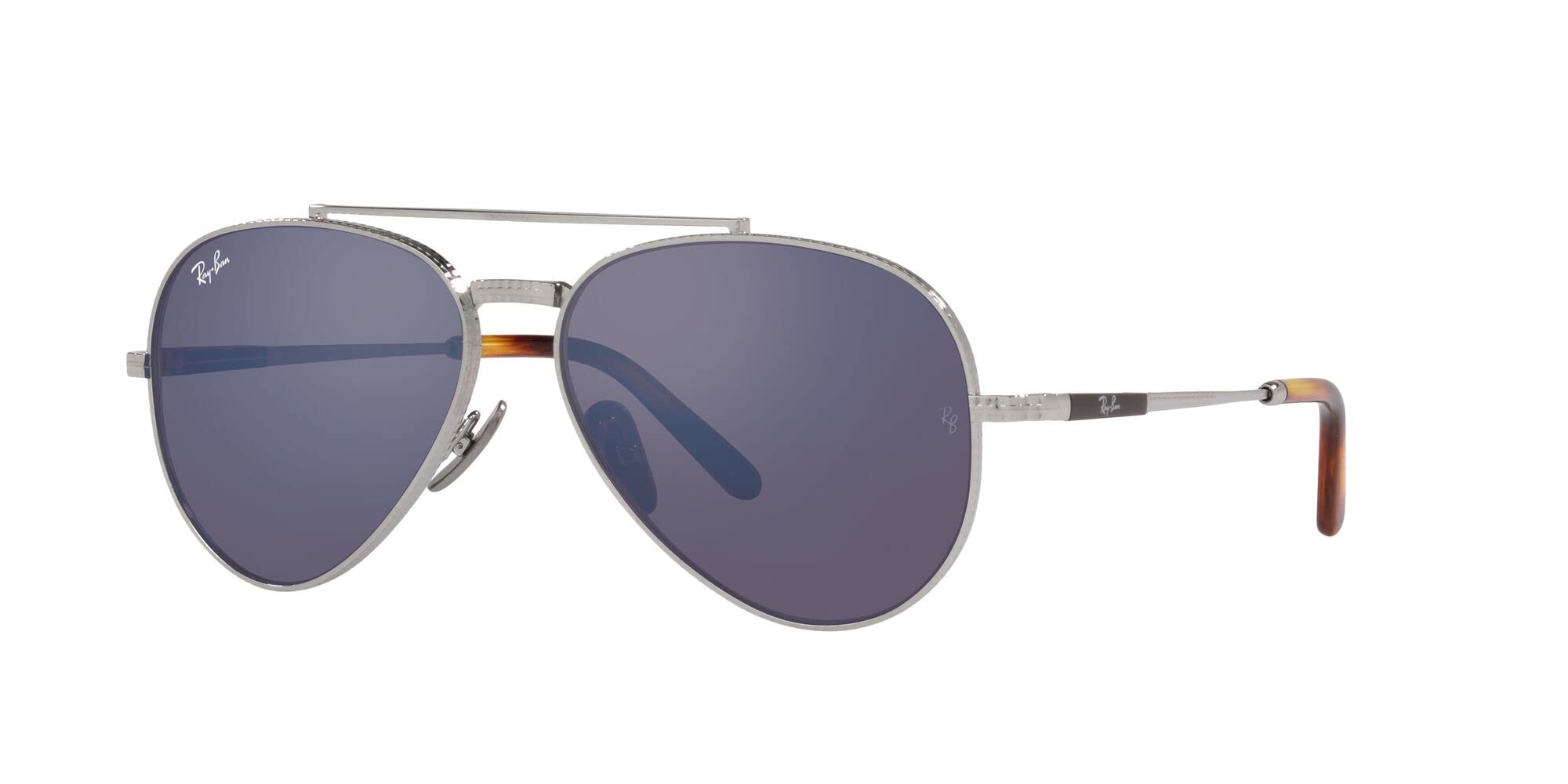 Ray-Ban RB8225 Aviator Titanium Sunglasses for Men & Women - Polarized UV Protection - Lightweight & Durable - Perfect for Driving, Travel & Outdoor Activities