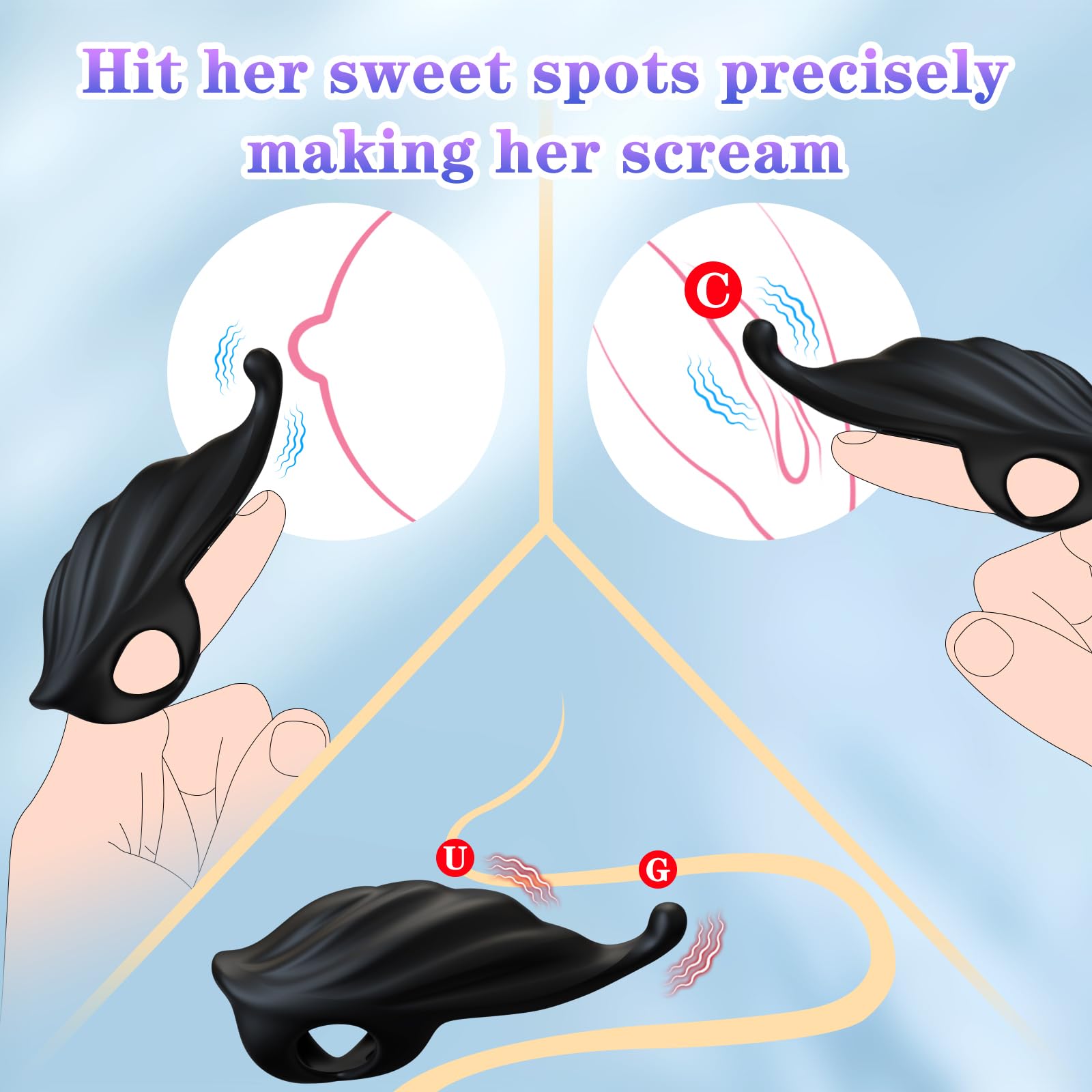 3 Pcs Couples Sex Toys Set - App Controlled Vibrating Cock Ring, Panty Vibrator & Finger Vibrator with Remote - Clitoral & Penis Stimulator for Enhanced Intimacy - Perfect for Couples Play & Solo Pleasure